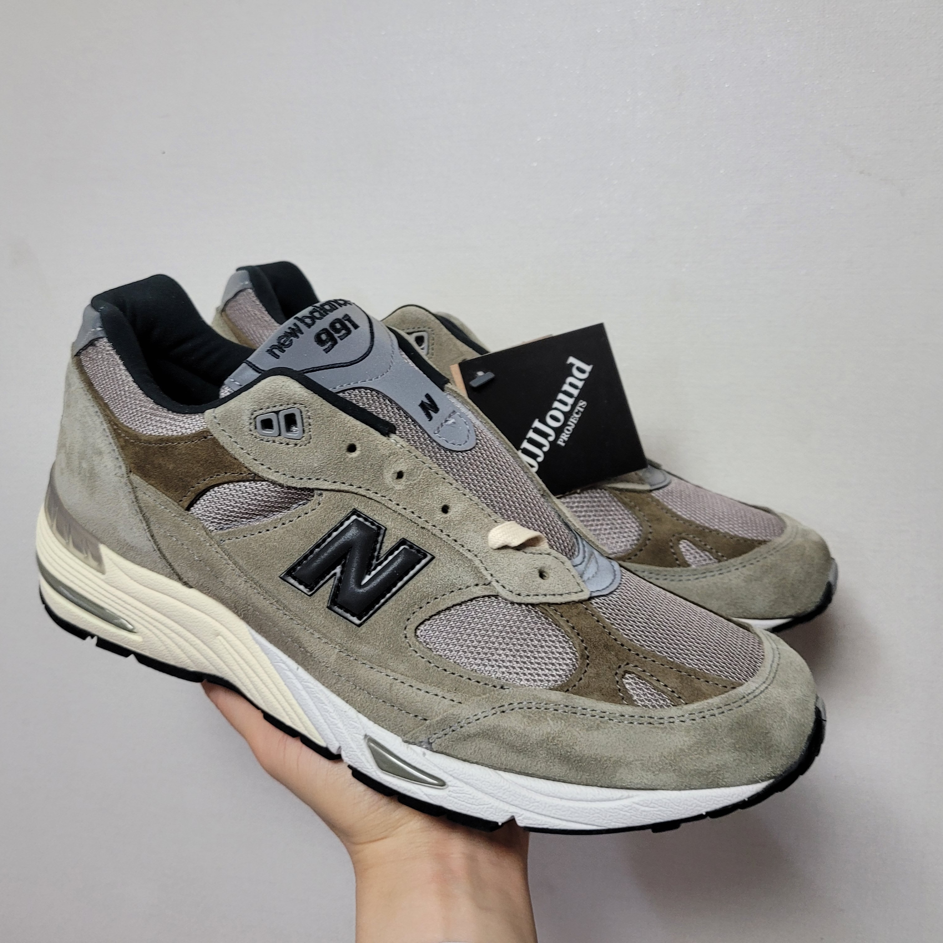 New Balance x JJJJound 991 Made in UK Grey 착용 스타일 - 2