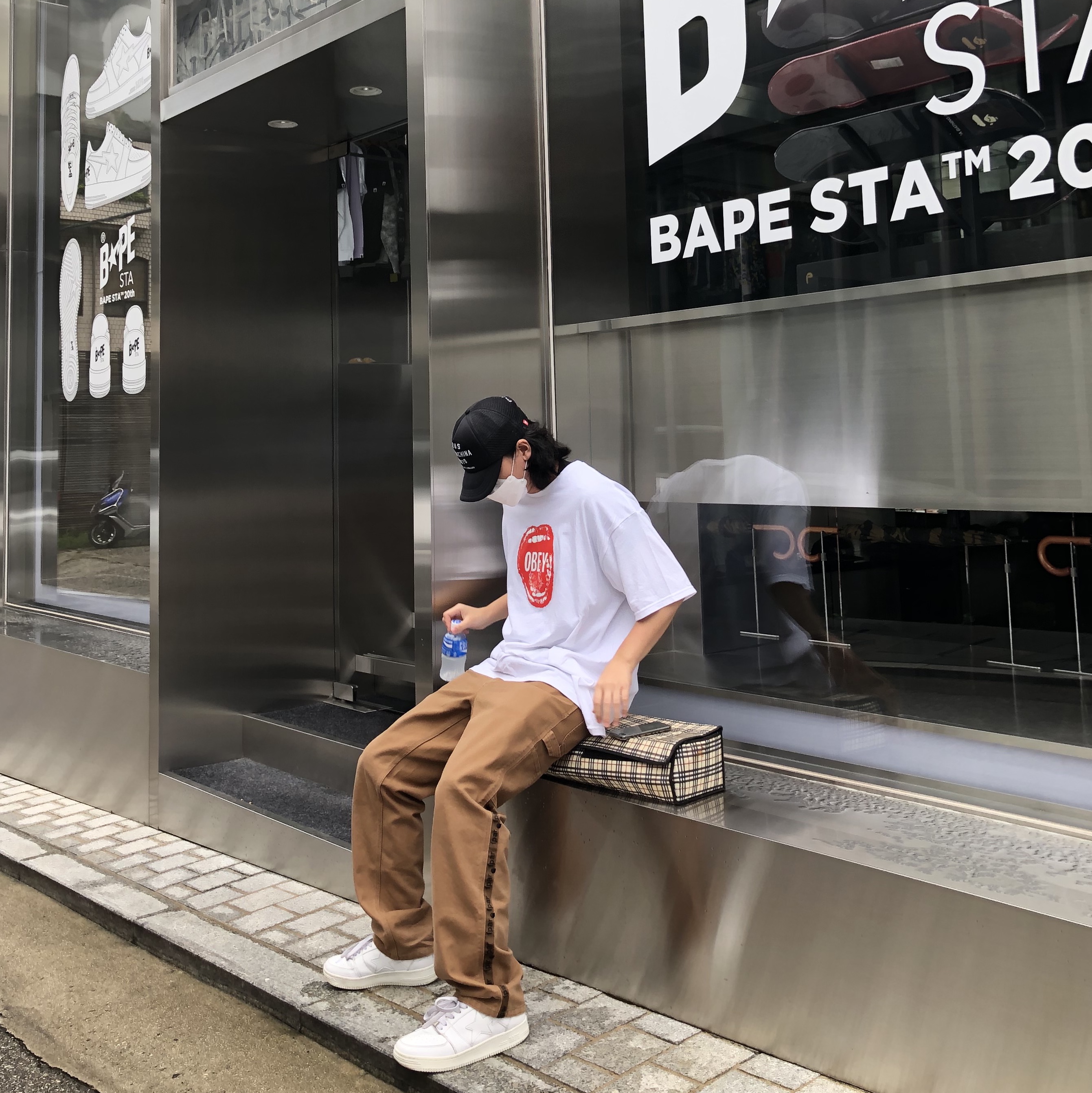 BAPE Bape Sta Low White 착용 스타일 - 5