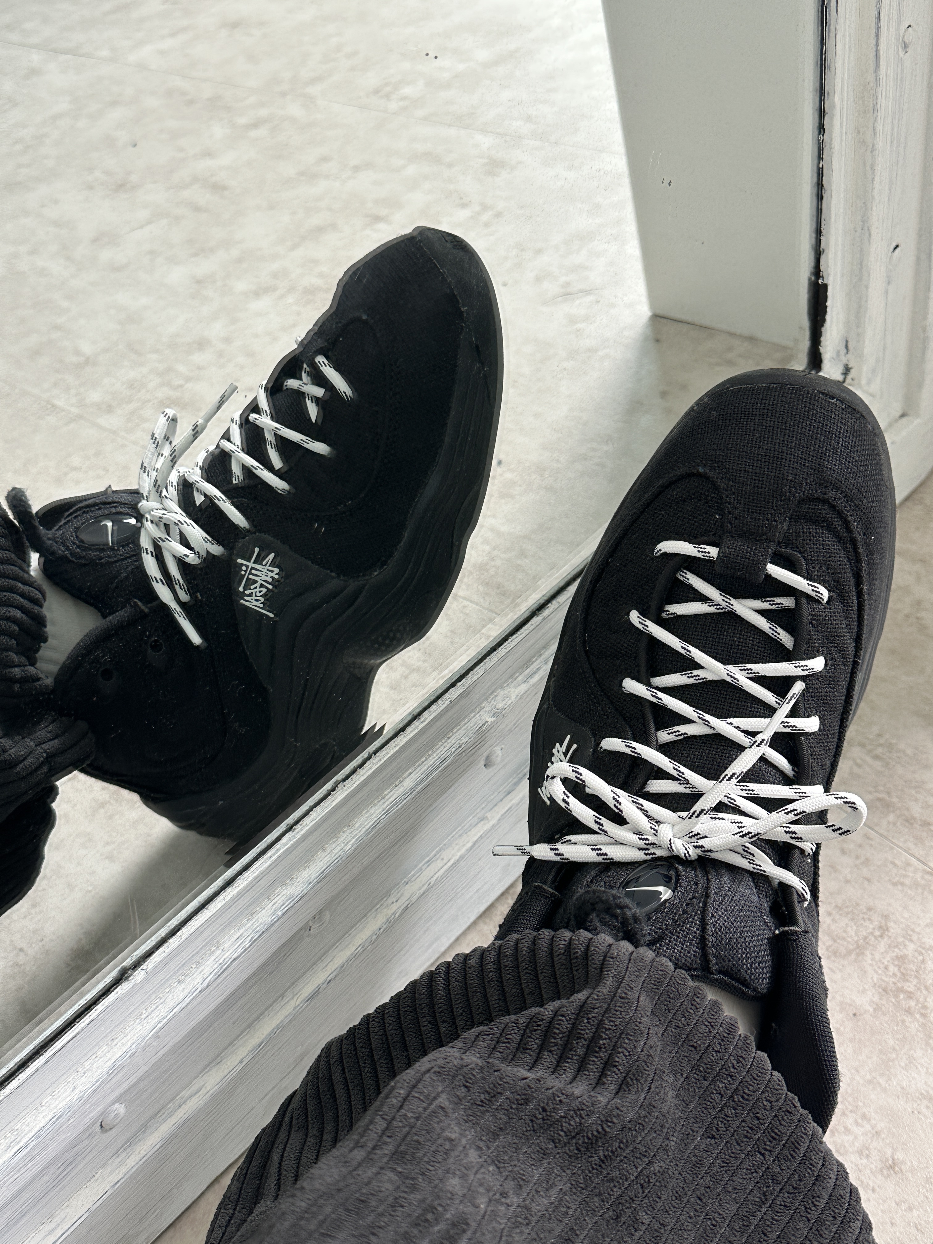 Nike x Stussy Air Penny II Black 착용 스타일 - 2
