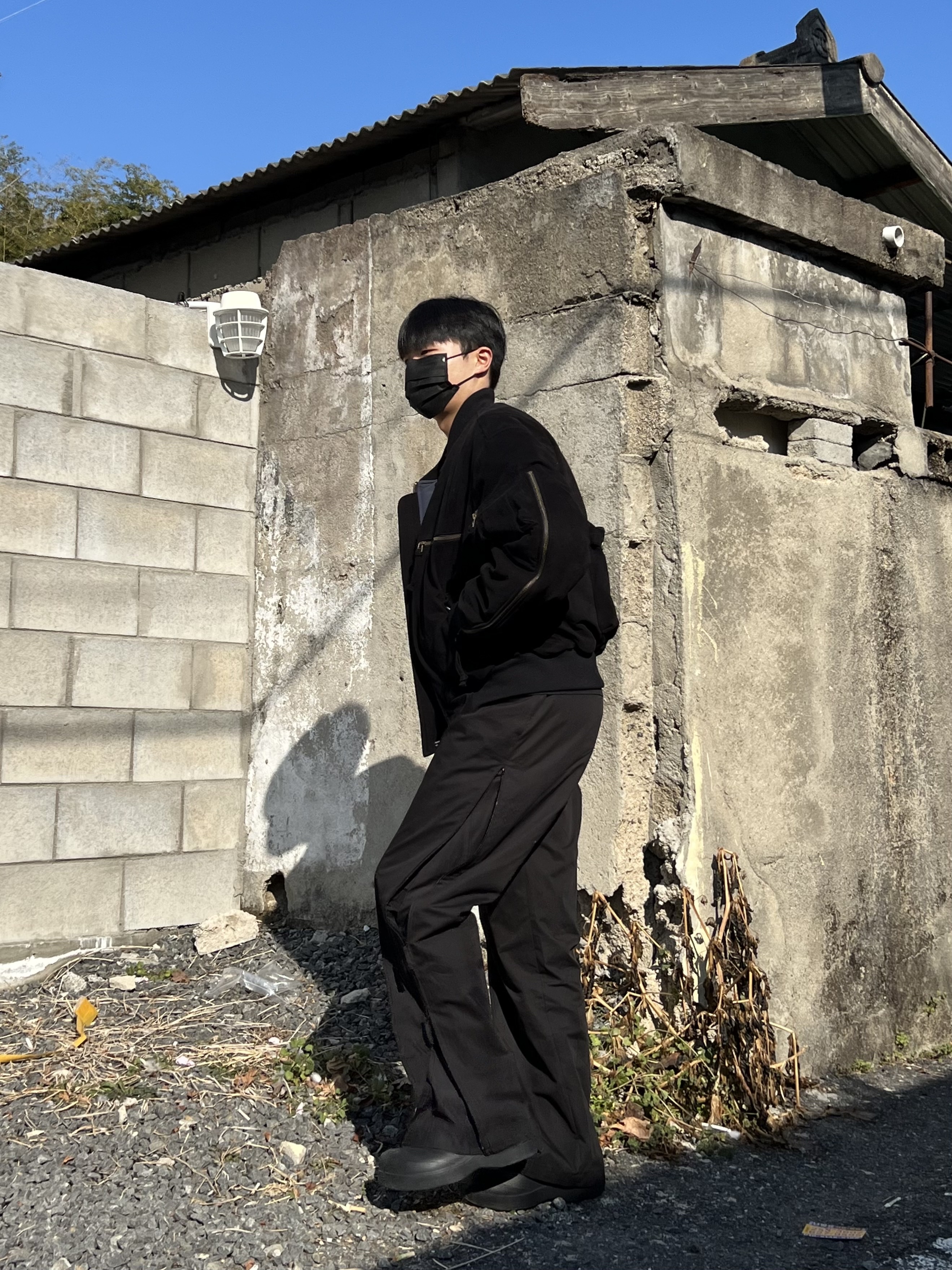 Grailz Multi Zipper Bomber Jacket Black 착용 스타일 - 3