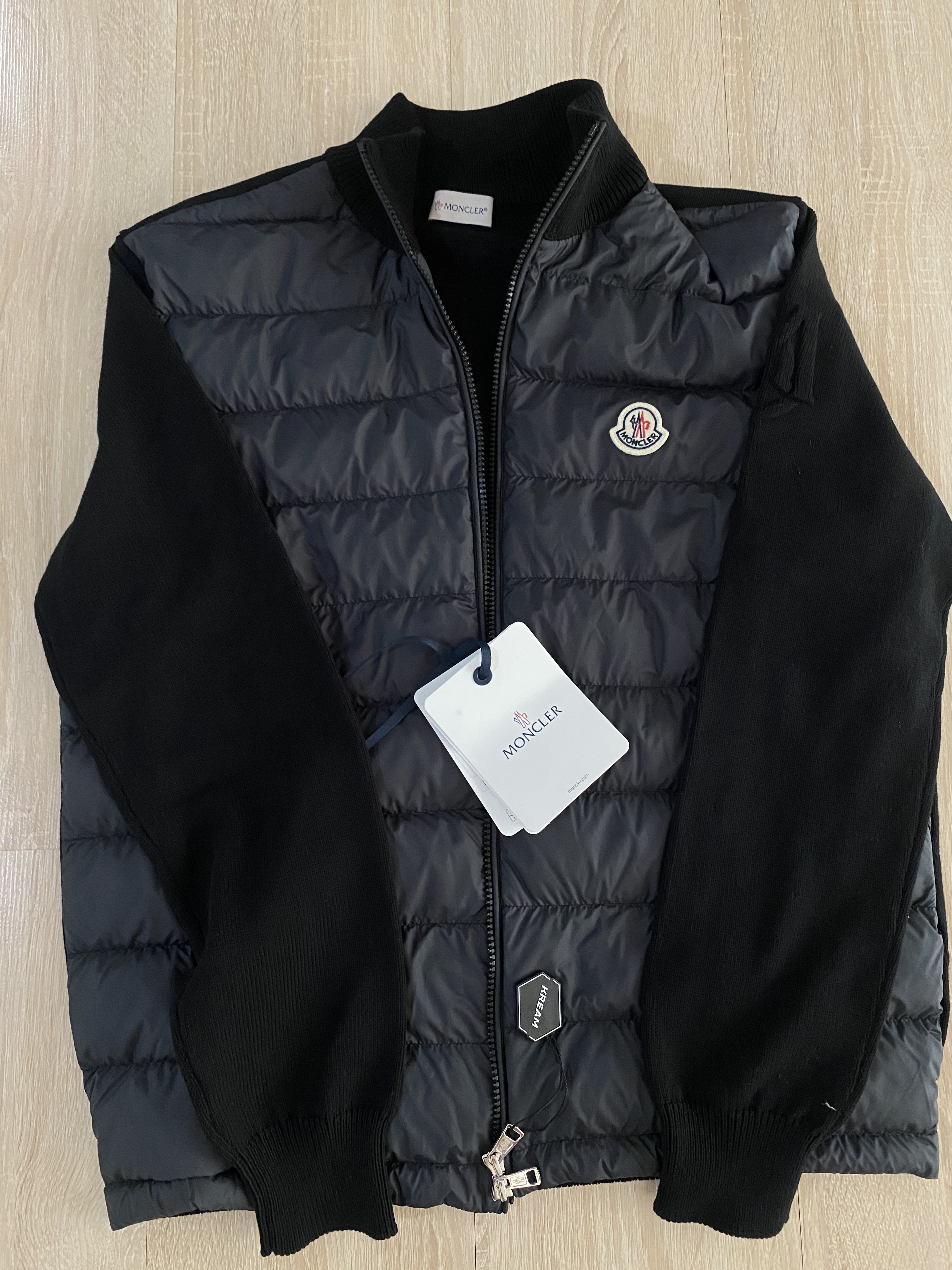 Moncler Padded Wool Cardigan Black - 23SS 착용 스타일