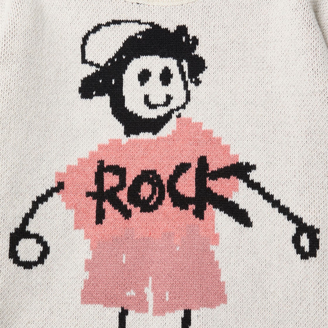 The Museum Visitor Rock Kid Jacquard Knit Ivory - 23PS 상세 이미지 4