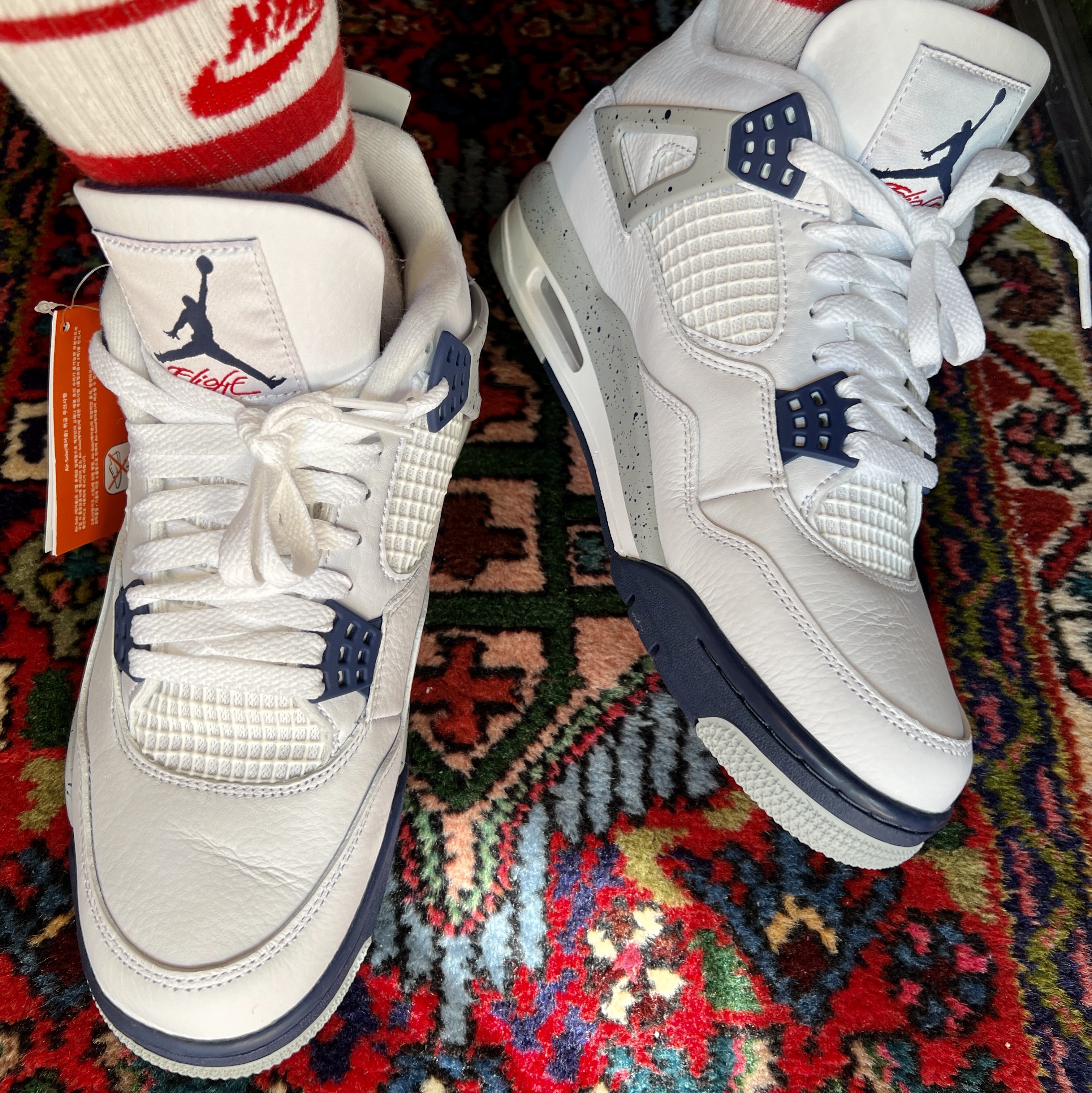 Jordan 4 Retro Midnight Navy 착용 스타일 - 2