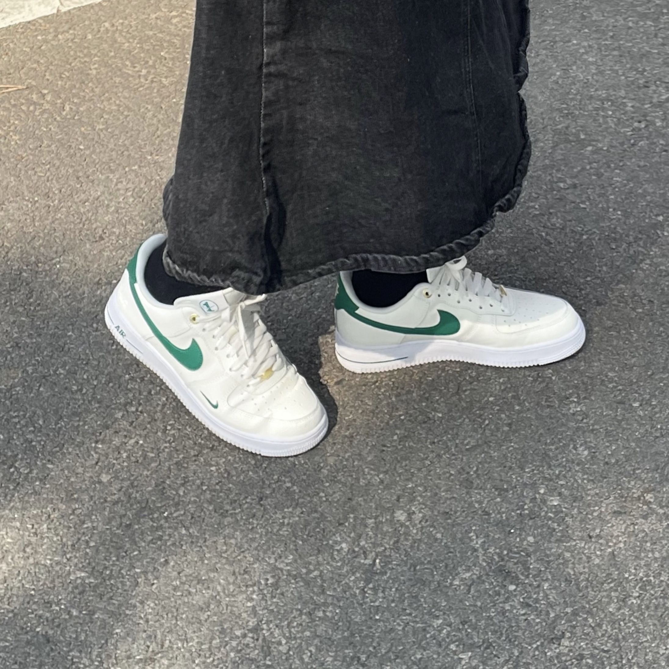 Nike Air Force 1 '07 LV8 40th Anniversary Join Forces Sail Malachite 착용 스타일