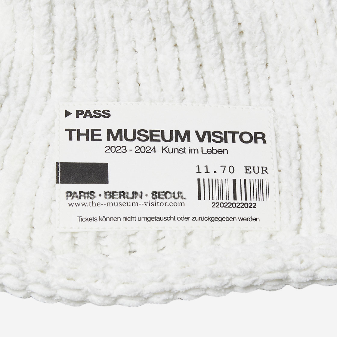 더뮤지엄비지터 티켓 비니 화이트 - 23PS | The Museum Visitor | KREAM