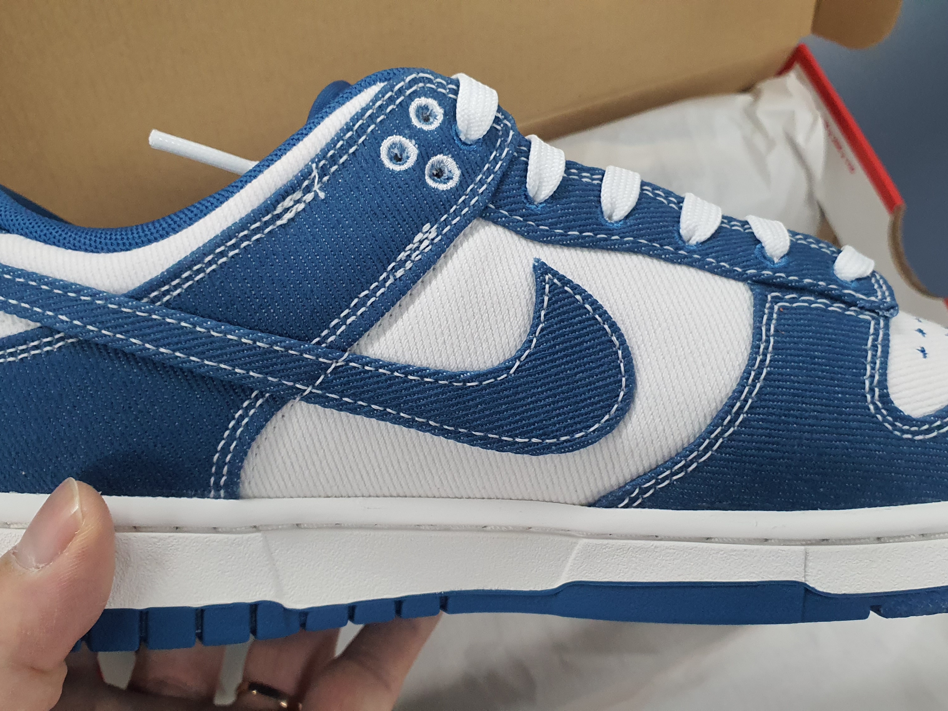 Nike Dunk Low Retro SE Industrial Blue 착용 스타일 - 3