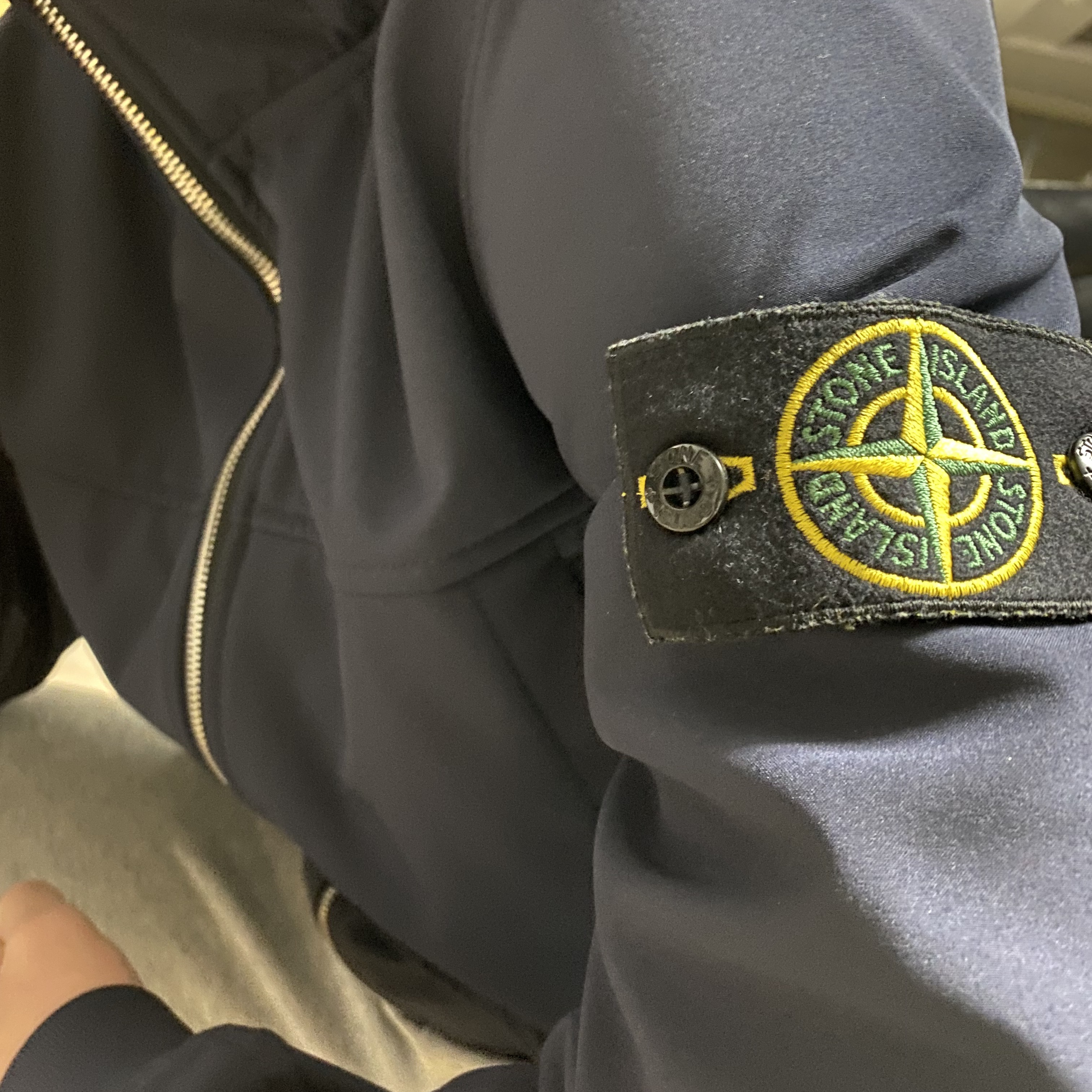 Stone Island Q0122 Soft Shell-R_E.Dye Technology Jacket Navy Blue - 21FW 착용 스타일