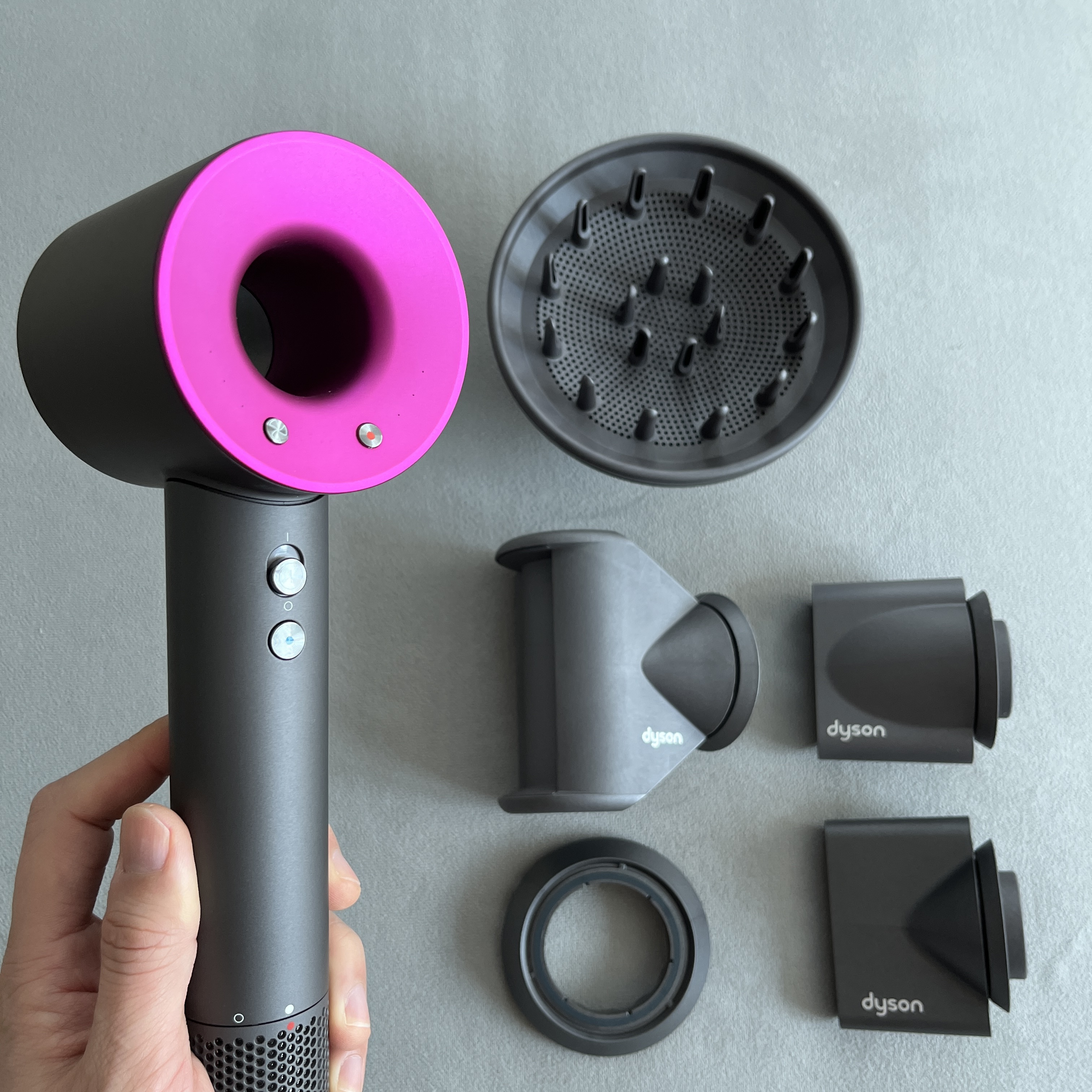Dyson Supersonic Hair Dryer Iron Fuchsia (Korean Ver.) 착용 스타일