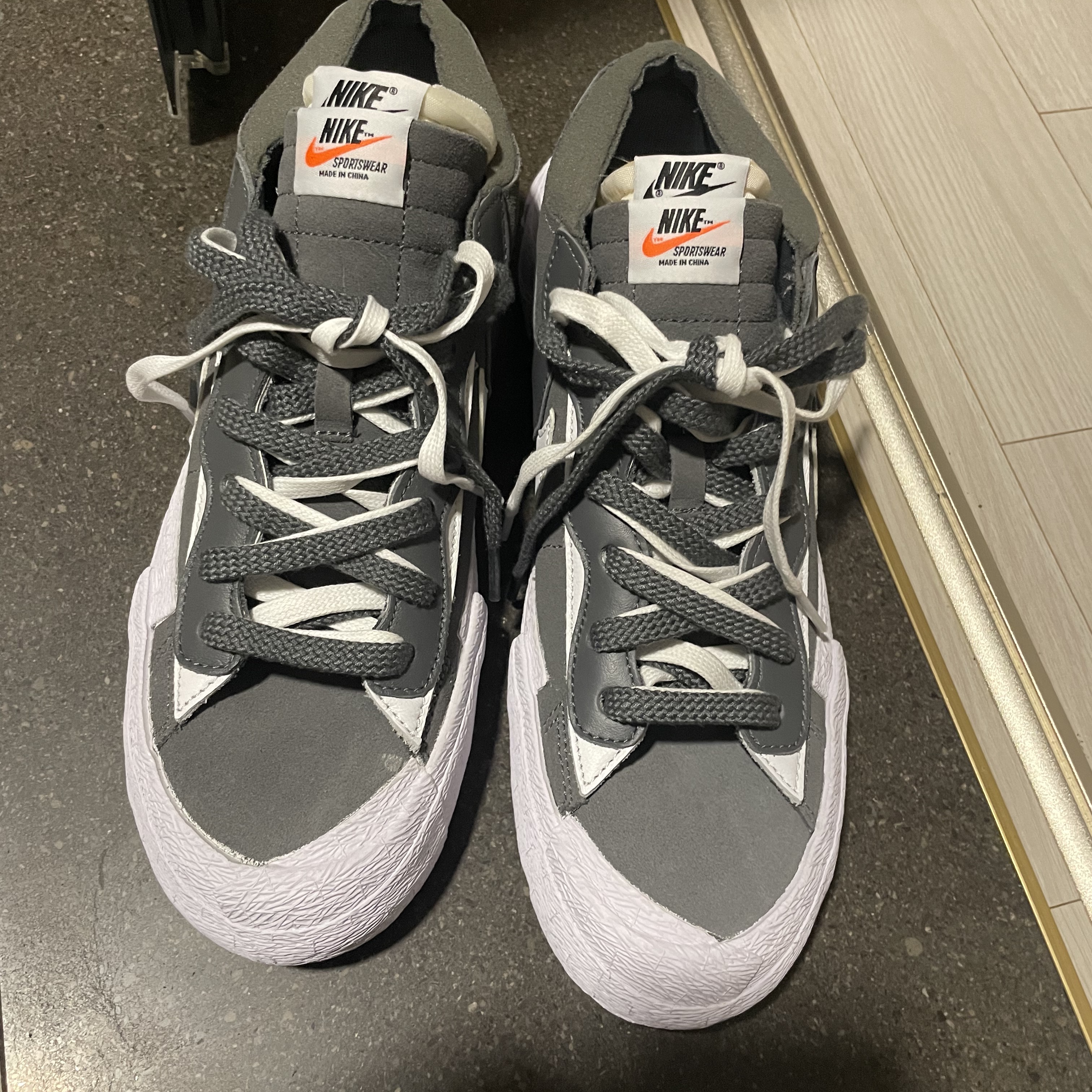 Nike x Sacai Blazer Low Iron Grey 착용 스타일