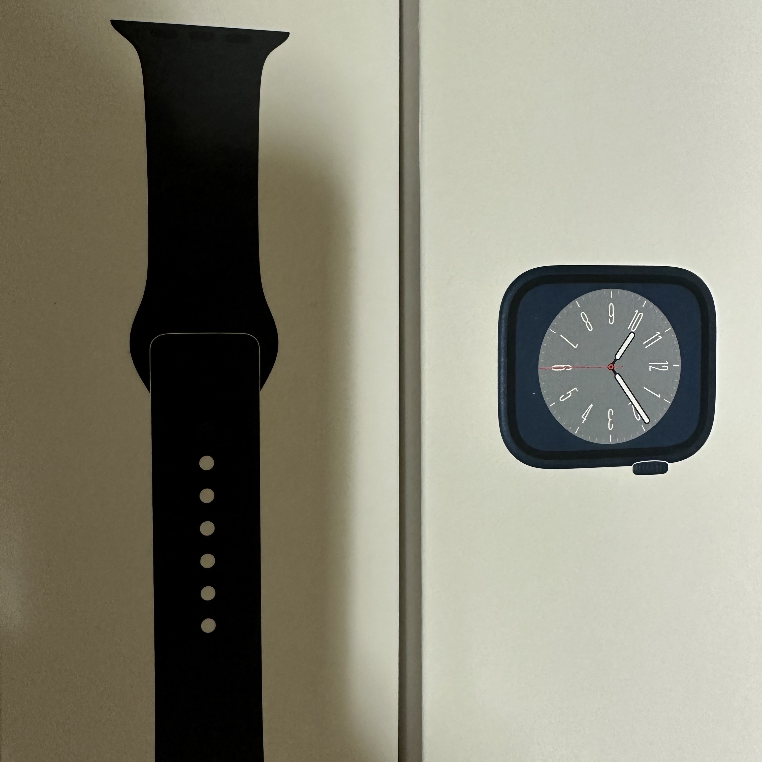 Apple Watch Series 8 45mm GPS Midnight Aluminium Case with Sport Band Midnight (Korean Ver.) 착용 스타일