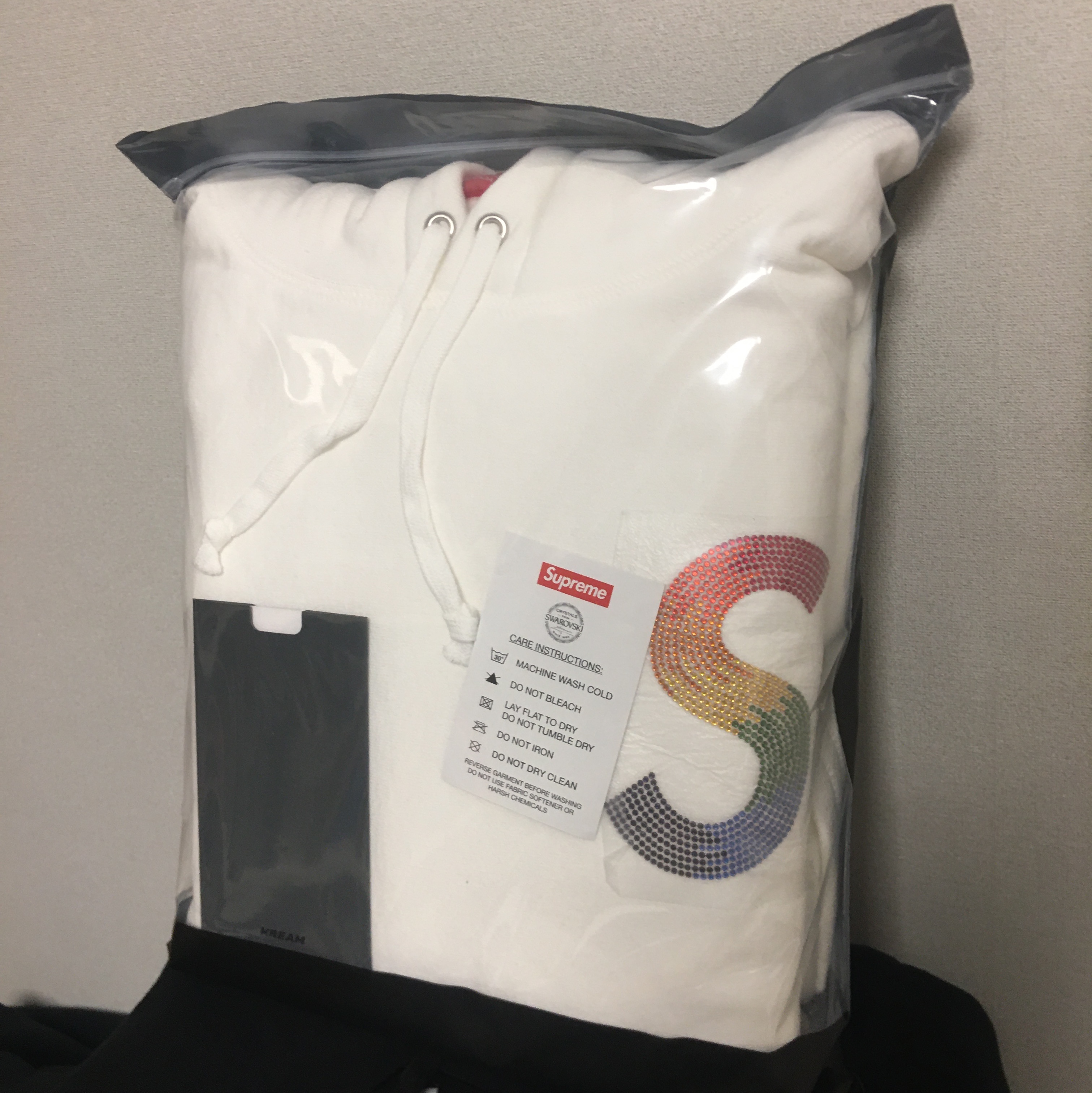 Supreme Swarovski S Logo Hooded Sweatshirt White - 21SS 착용 스타일 - 1