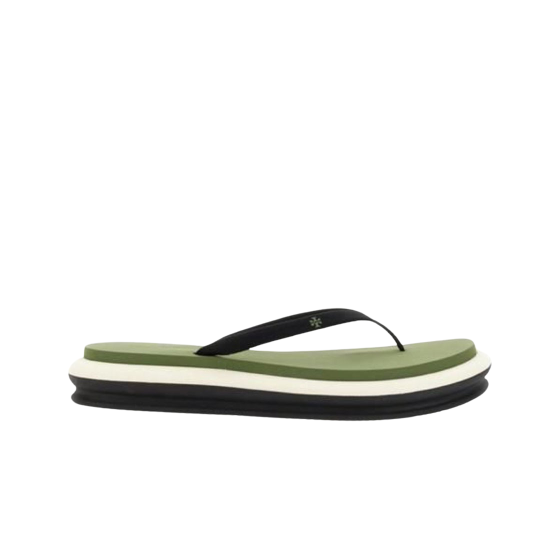 (W) 토리버치 레이어드 플립 플랍 퍼펙트 블랙 다프네 뉴 아이보리((W) Tory Burch Layered Flip-Flop Perfect Black Daphne New Ivory) - 1