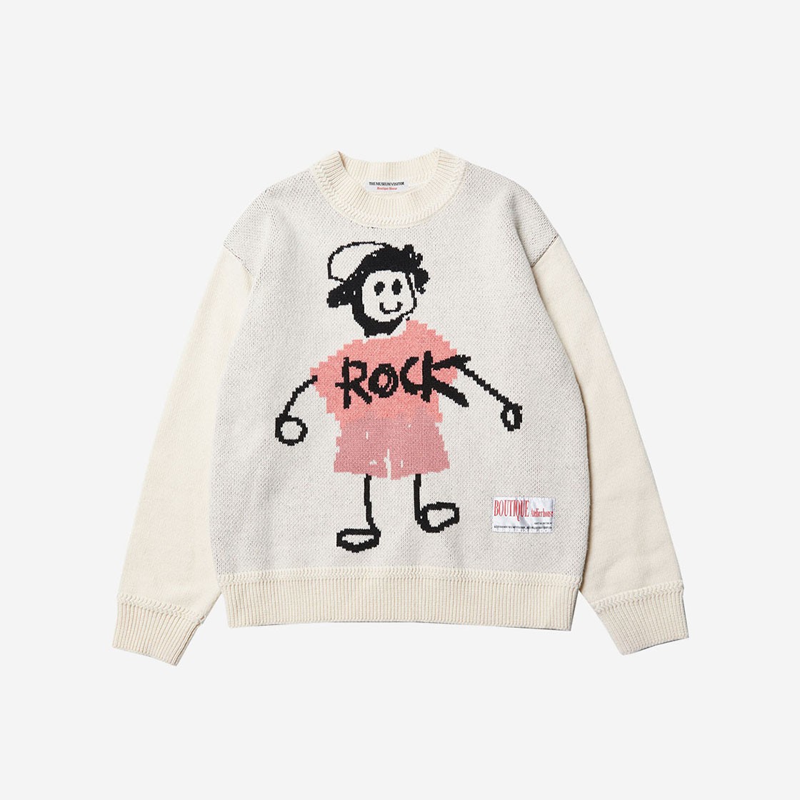 The Museum Visitor Rock Kid Jacquard Knit Ivory - 23PS 상세 이미지 1