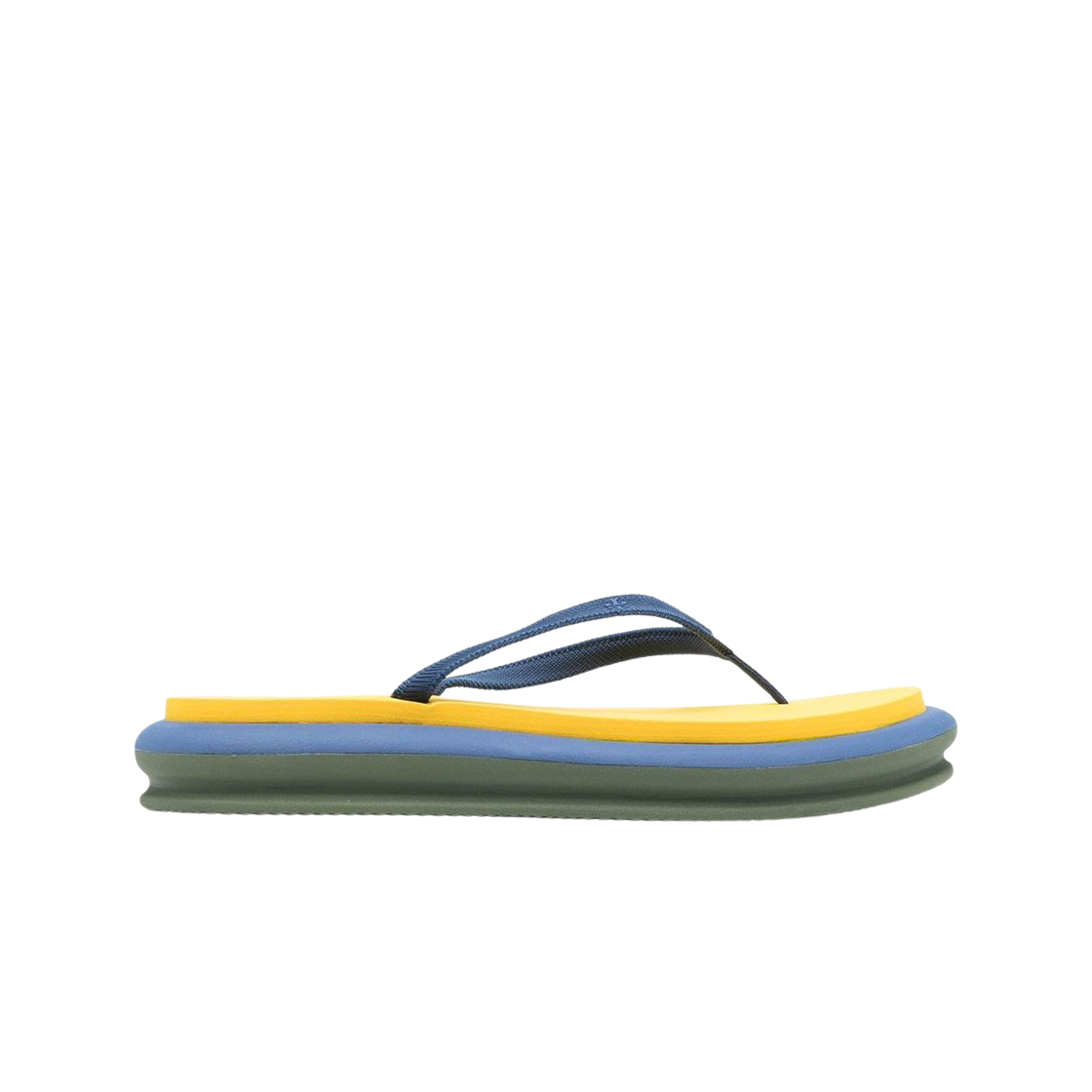 (W) 토리버치 레이어드 플립 플랍 네이비 씨 골든 브라이트((W) Tory Burch Layered Flip-Flop Navy Sea Golden Bright) - 1