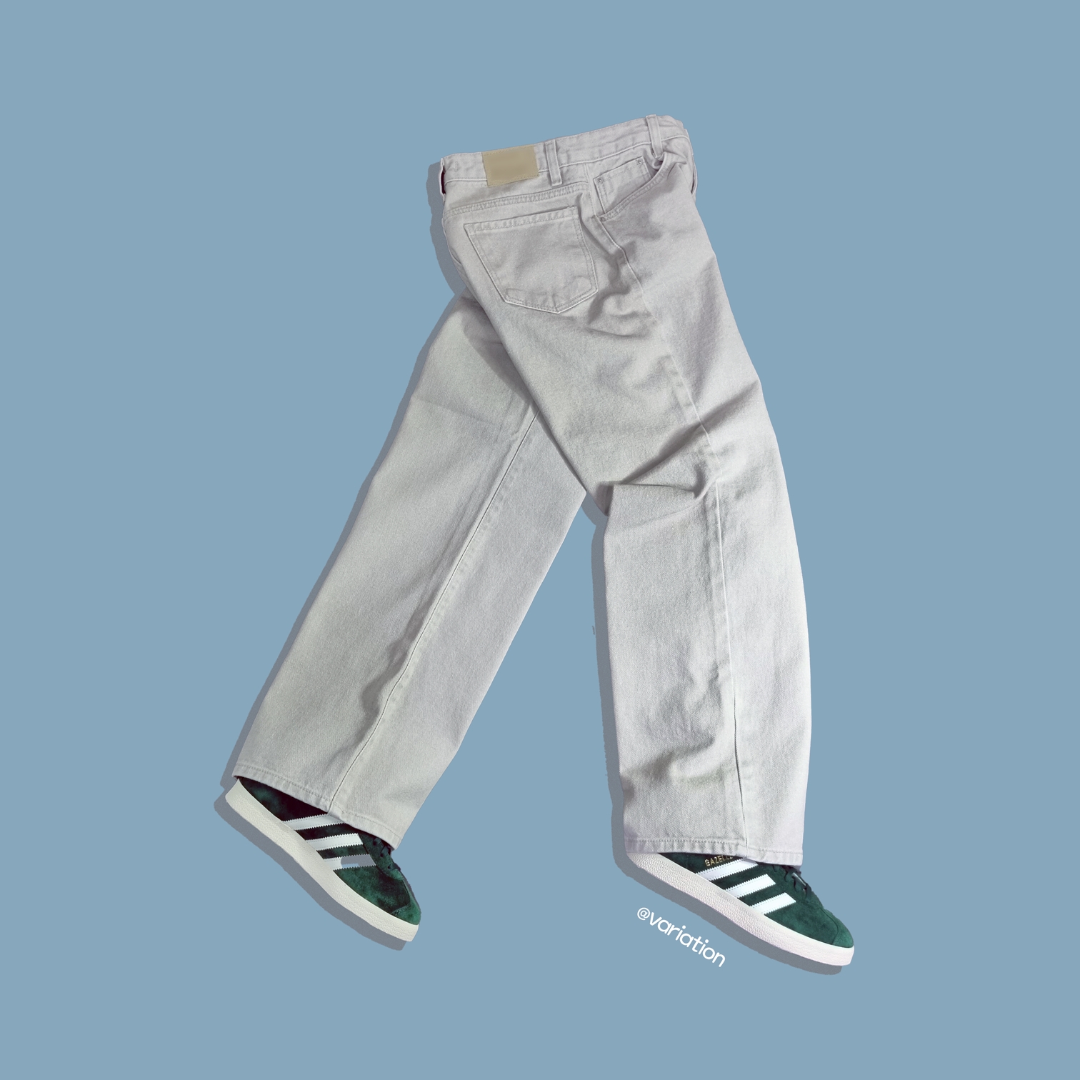 Adidas Gazelle Dark Green Cream White 착용 스타일 - 1