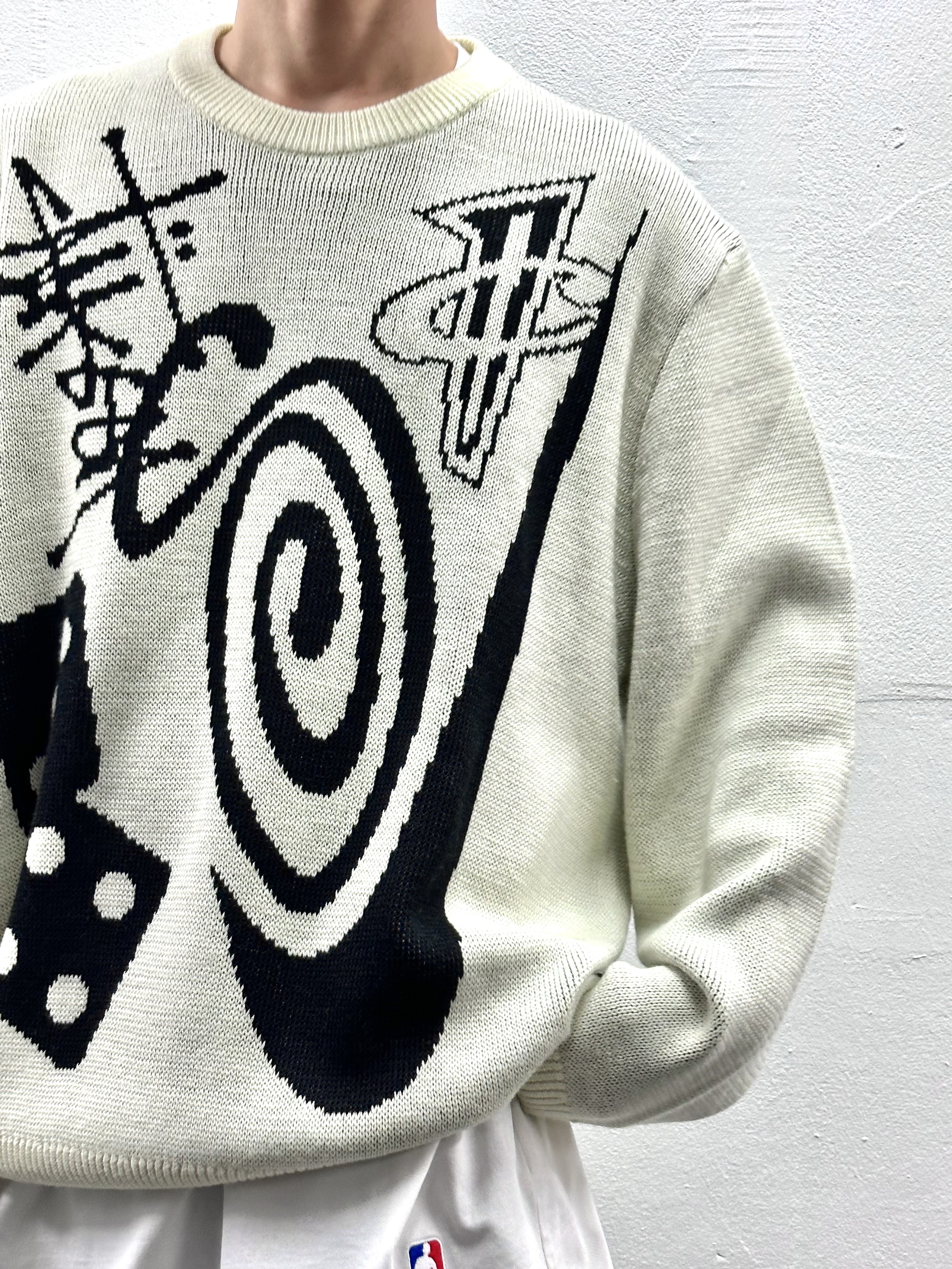 Nike x Stussy NRG LS Knit Sweater Fossil (DR2893-238) 착용 스타일 - 1