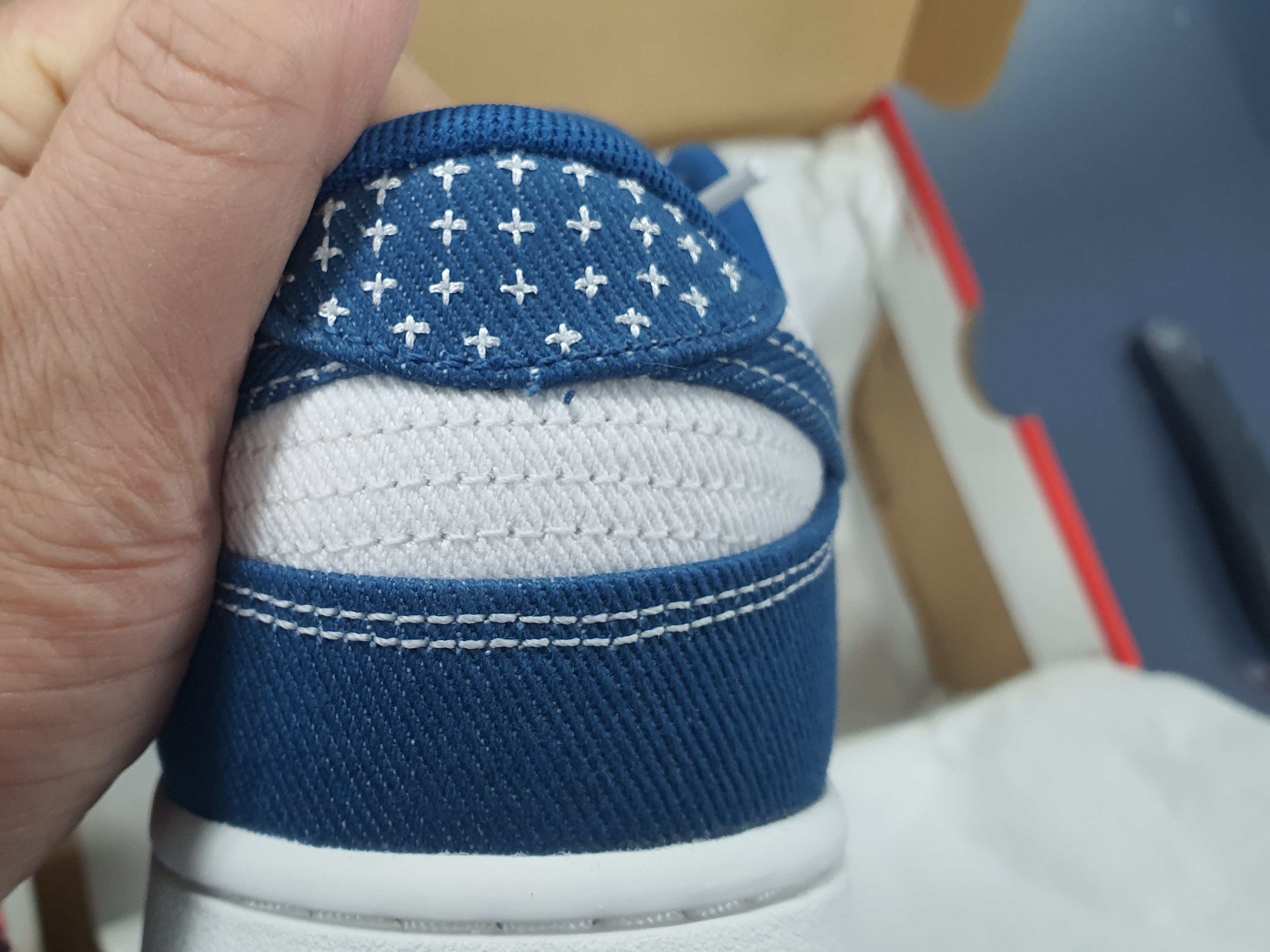 Nike Dunk Low Retro SE Industrial Blue 착용 스타일 - 1