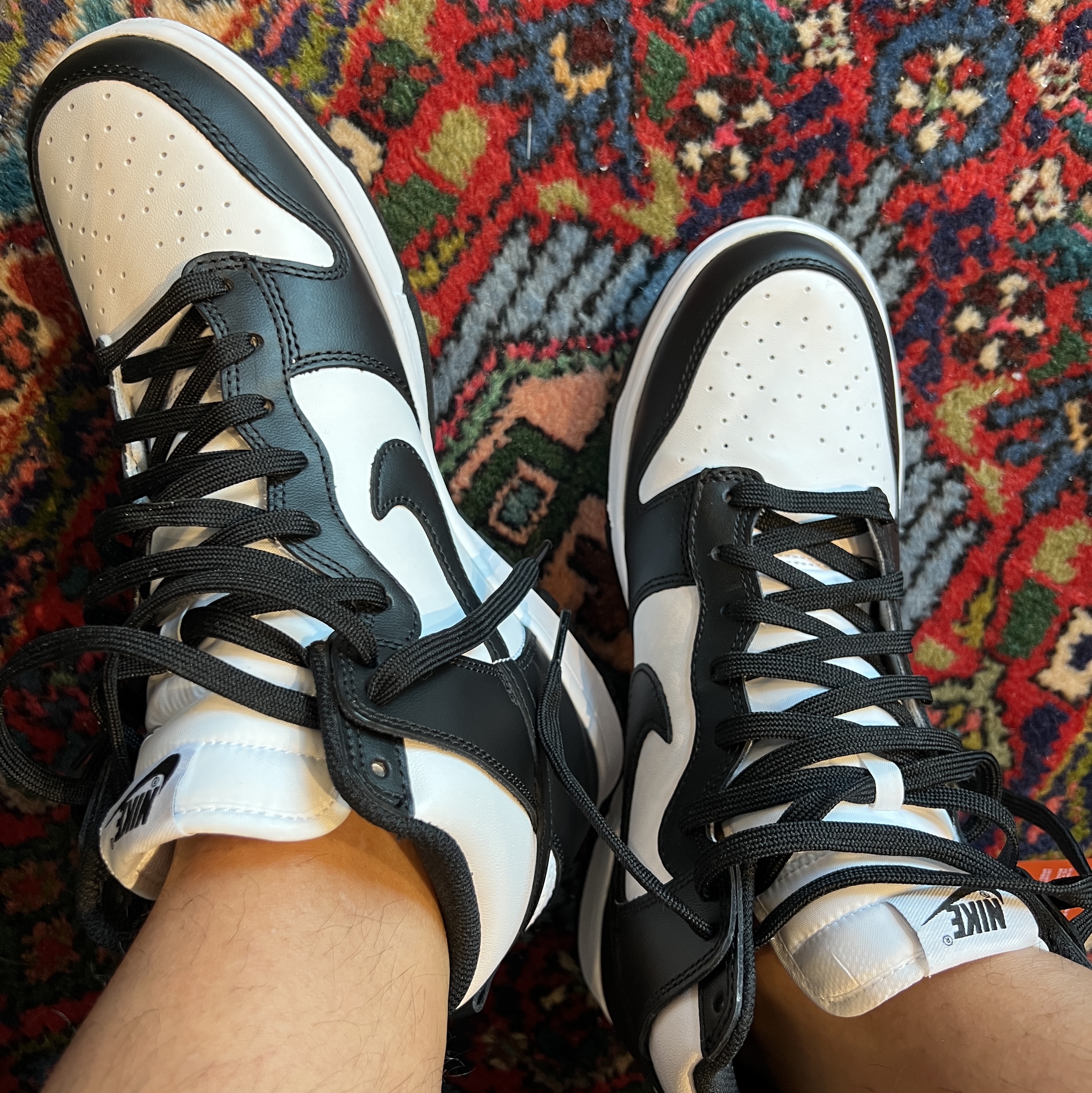 Nike Dunk High Retro Championship White 착용 스타일 - 2