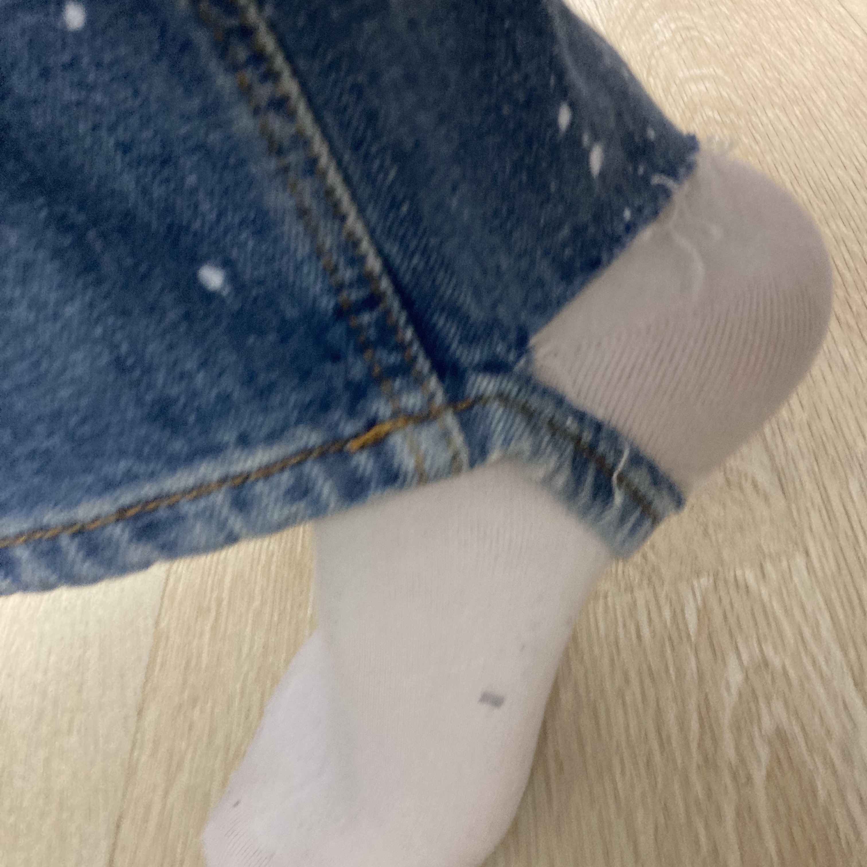 Zara x Ader Error Patchwork Jeans Blue 착용 스타일 - 2