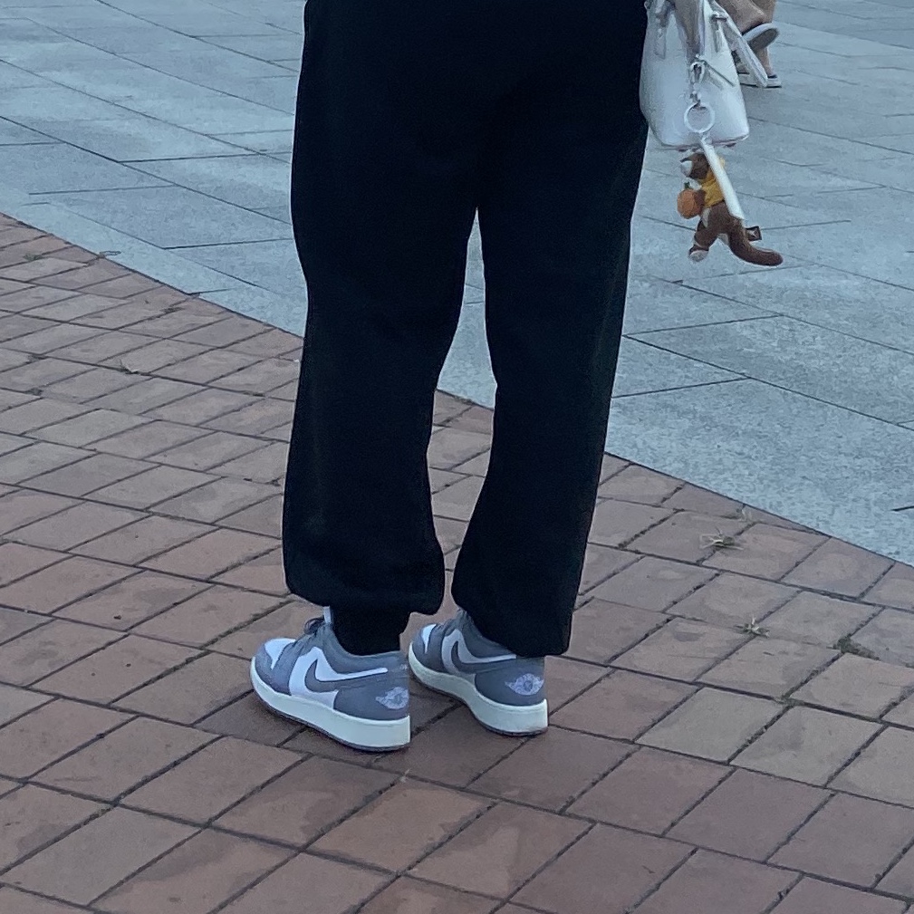 (GS) Jordan 1 Low Stealth and White 착용 스타일