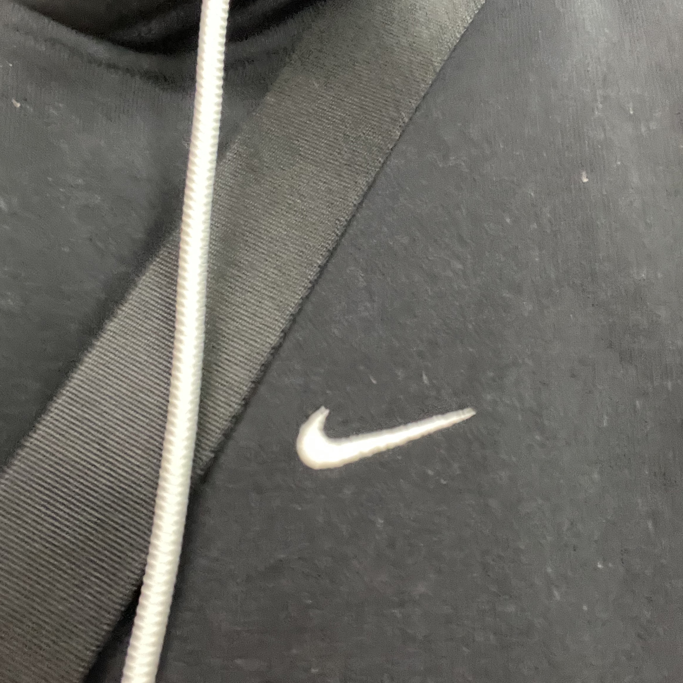 Nike NRG Solo Swoosh Fleece Hoodie Black White - Asia 착용 스타일
