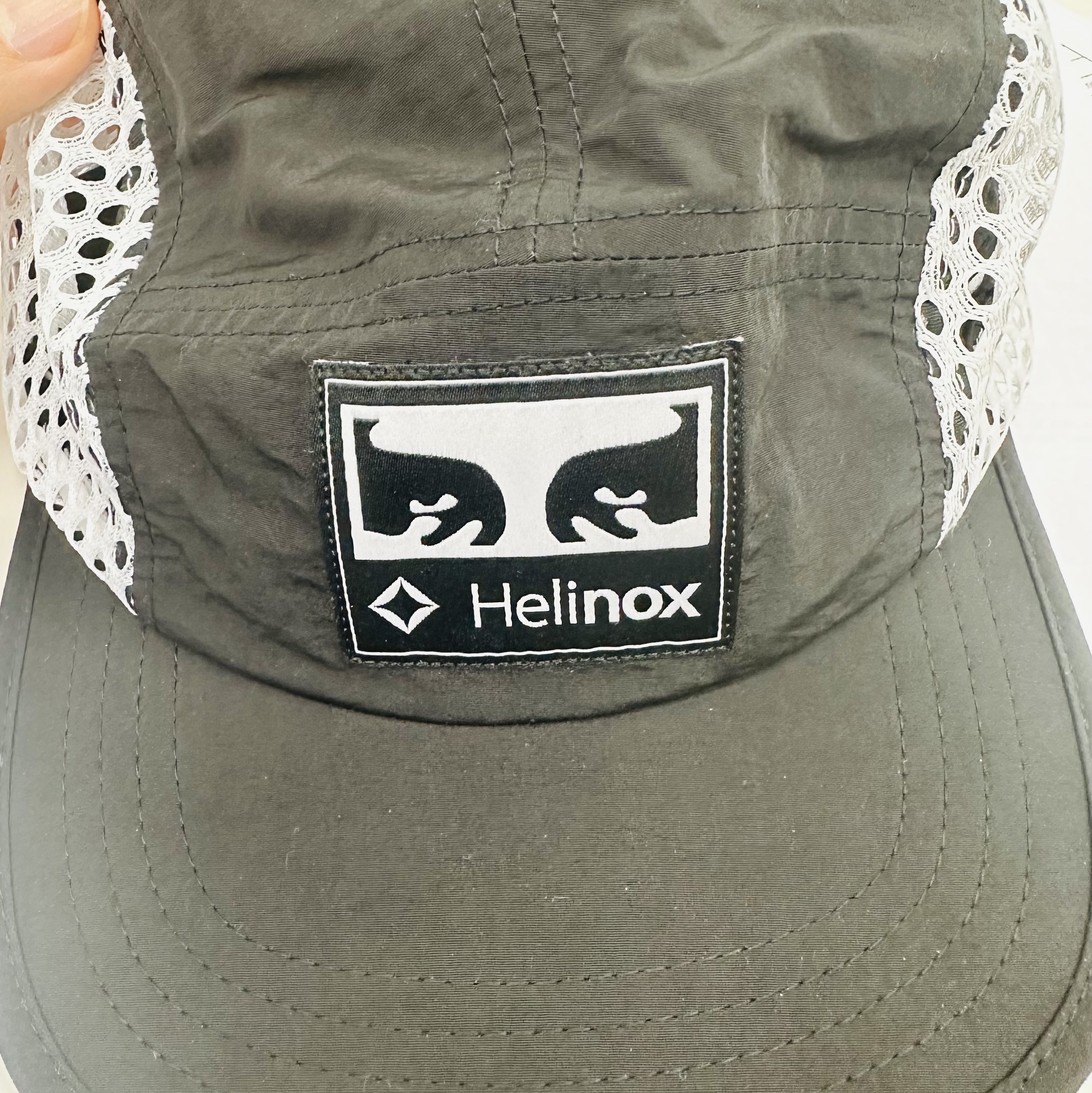 Helinox x Obey Camp Cap Black 착용 스타일