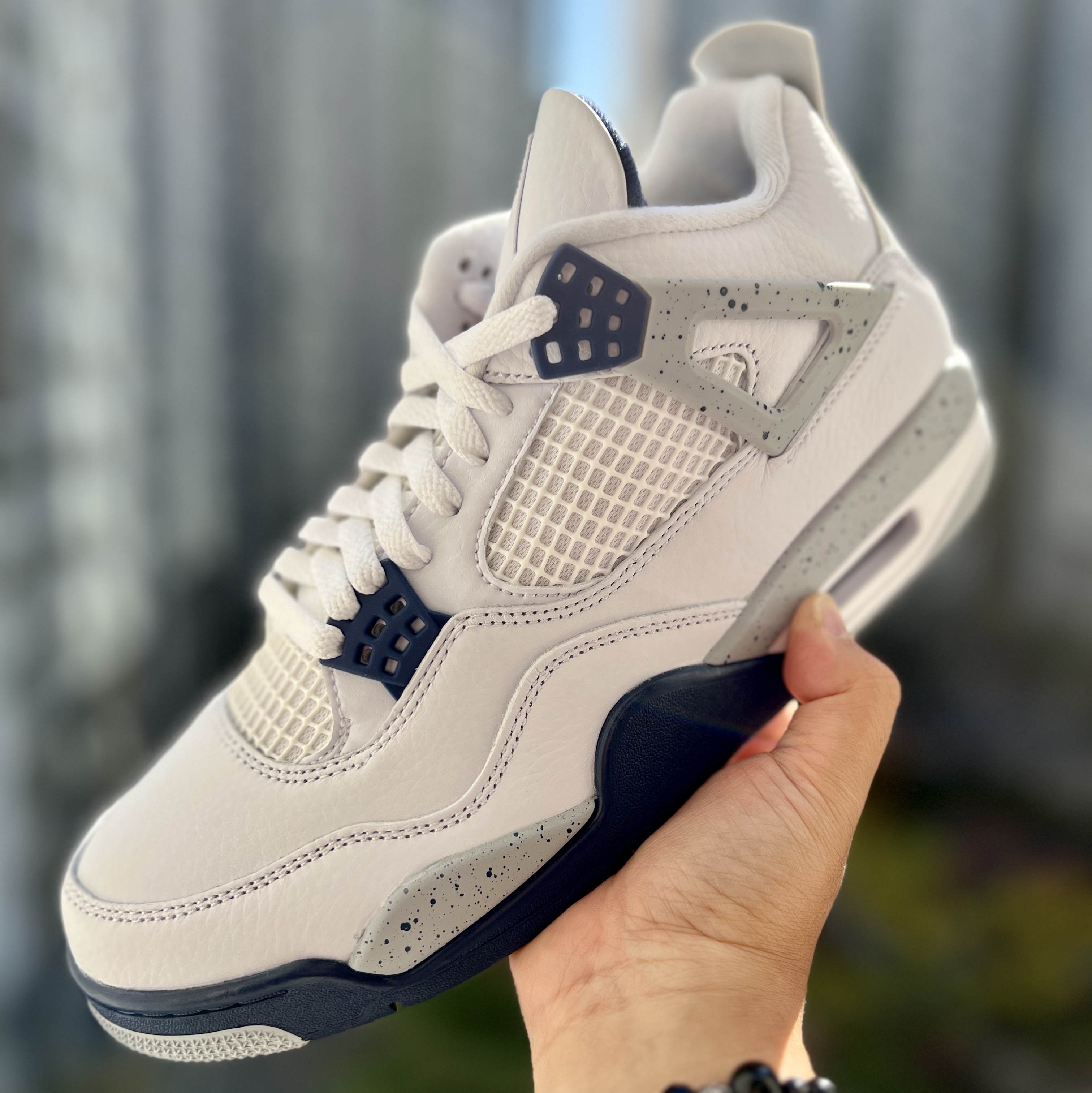 Jordan 4 Retro Midnight Navy 착용 스타일 - 1