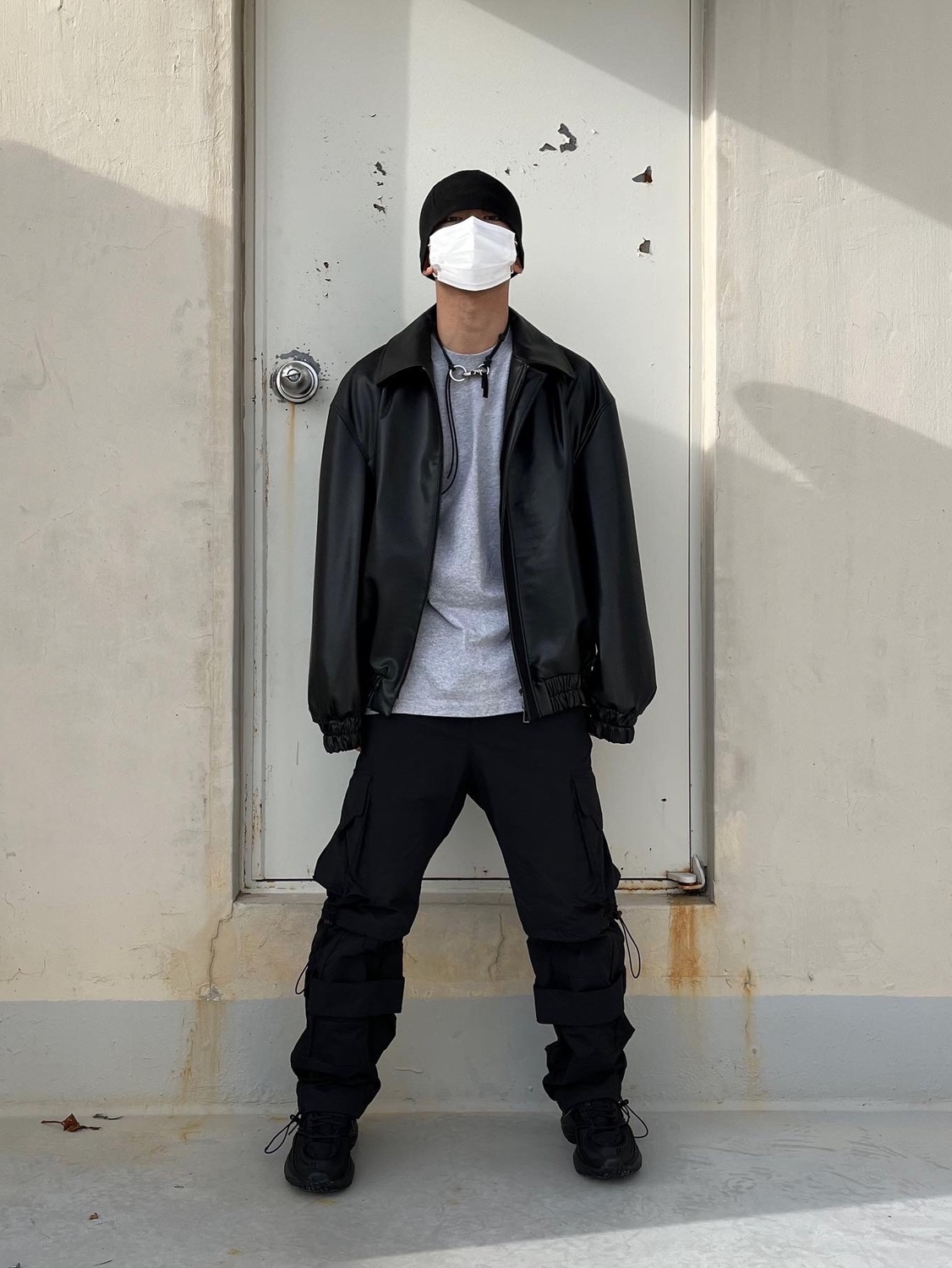 Our Legacy Ladon Leather Keychain Black, Reebok x Kanghyuk Premier Road Modern Mid Black 착용 스타일