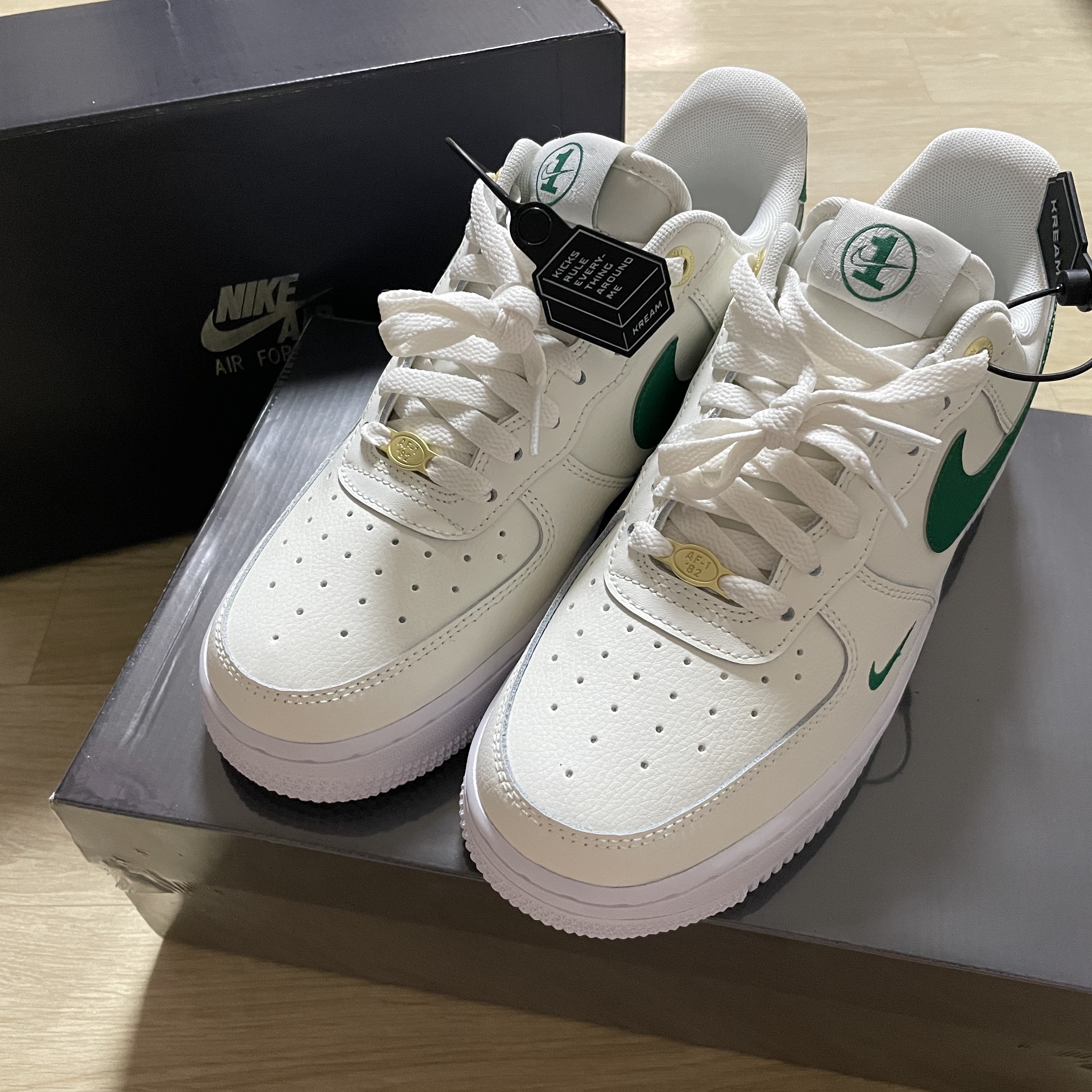 Nike Air Force 1 '07 LV8 40th Anniversary Join Forces Sail Malachite 착용 스타일