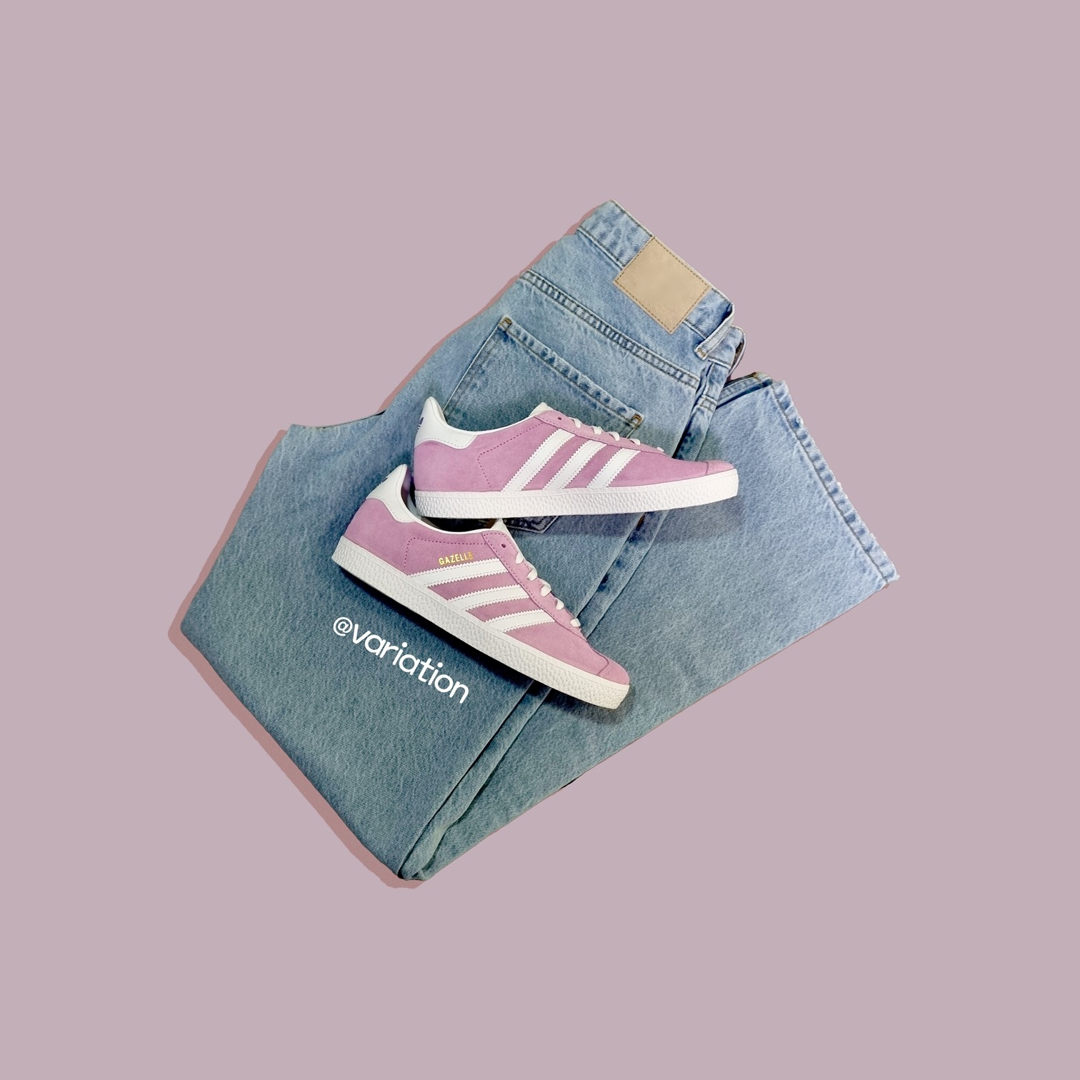 (J) Adidas Gazelle Bliss Lilac 착용 스타일