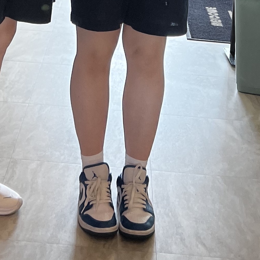 (W) Jordan 1 Low White Dark Marina Blue 착용 스타일