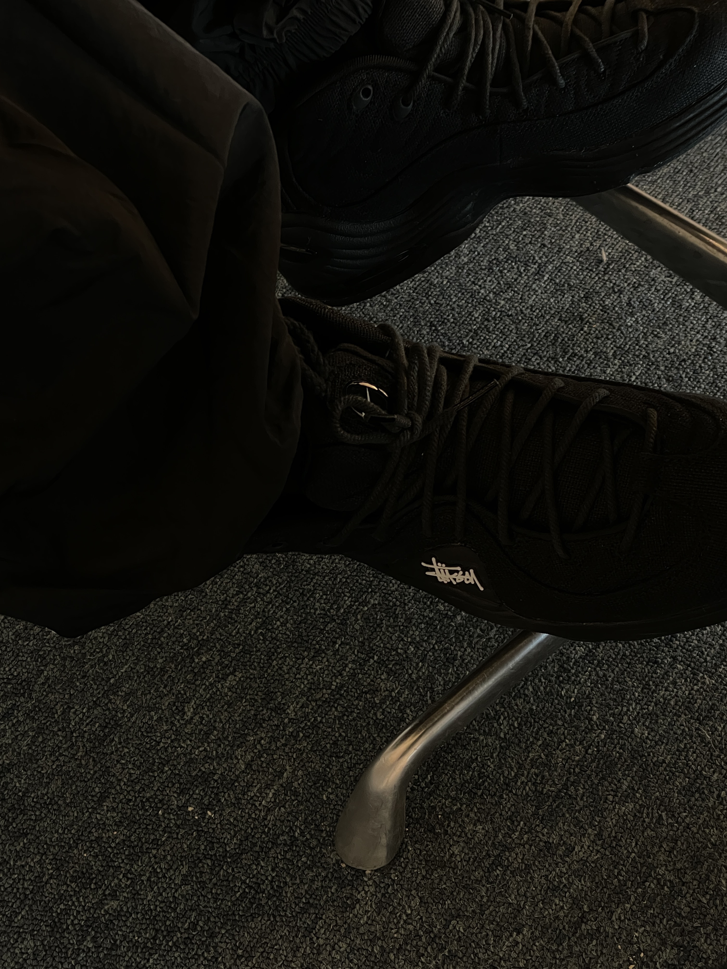 Nike x Stussy Air Penny II Black 착용 스타일 - 4
