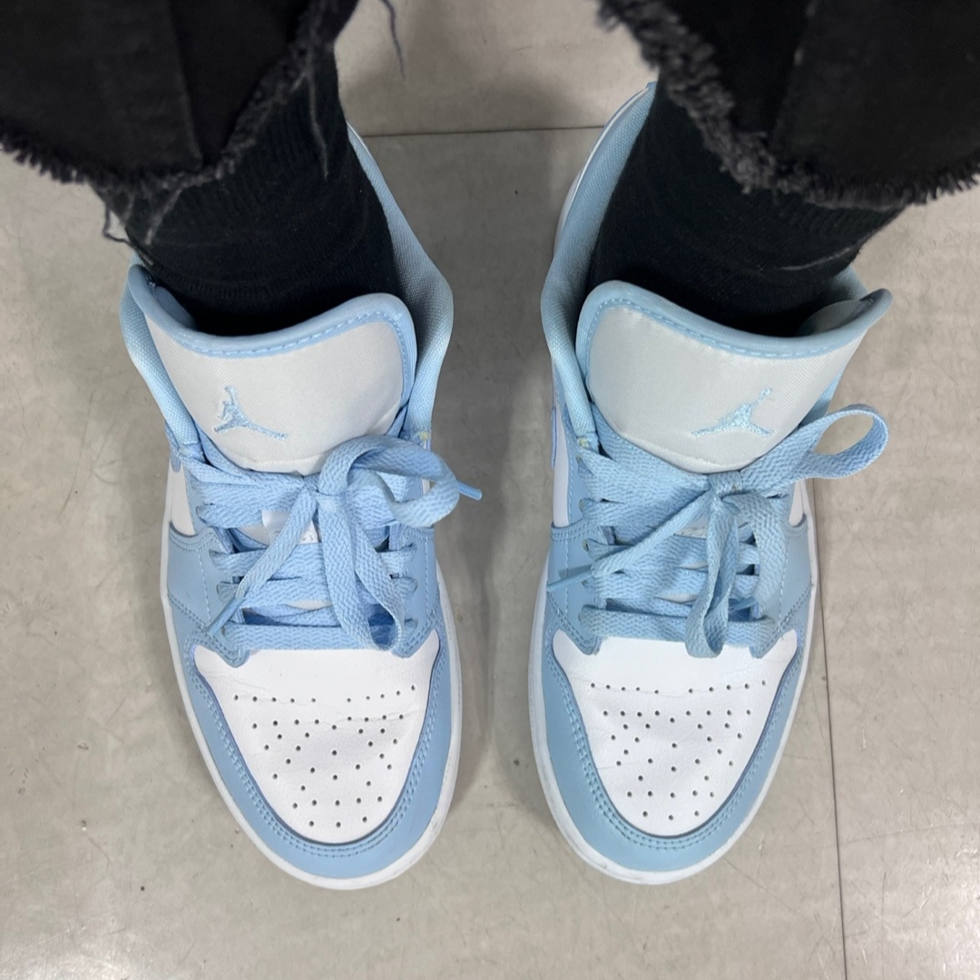 (W) Jordan 1 Low White Ice Blue 착용 스타일