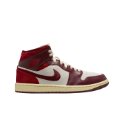 (W) Jordan 1 Mid SE Tiki Leaf Team Red