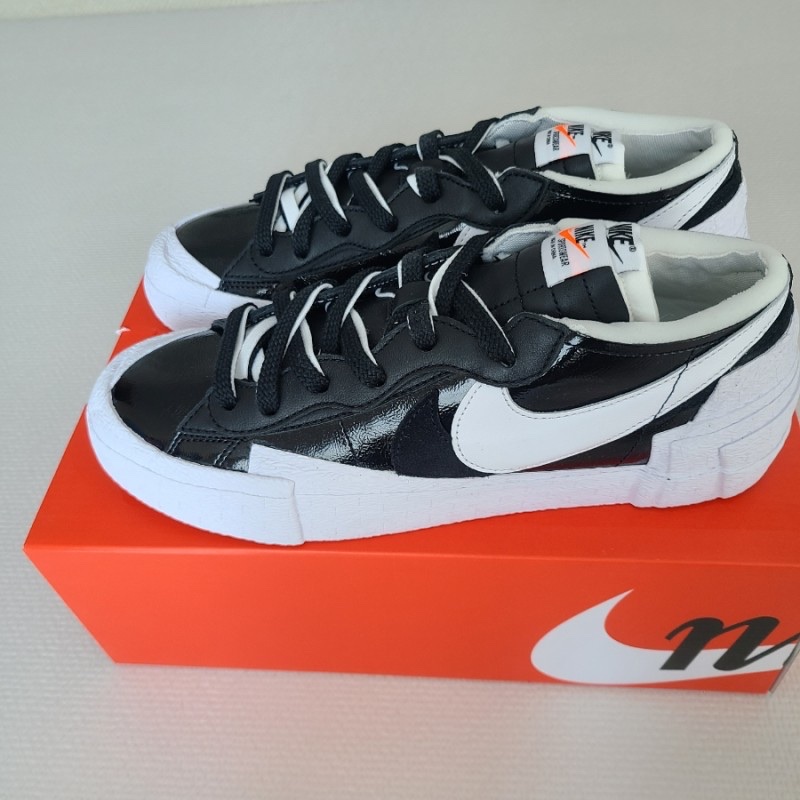 Nike x Sacai Blazer Low Black Patent Leather 착용 스타일