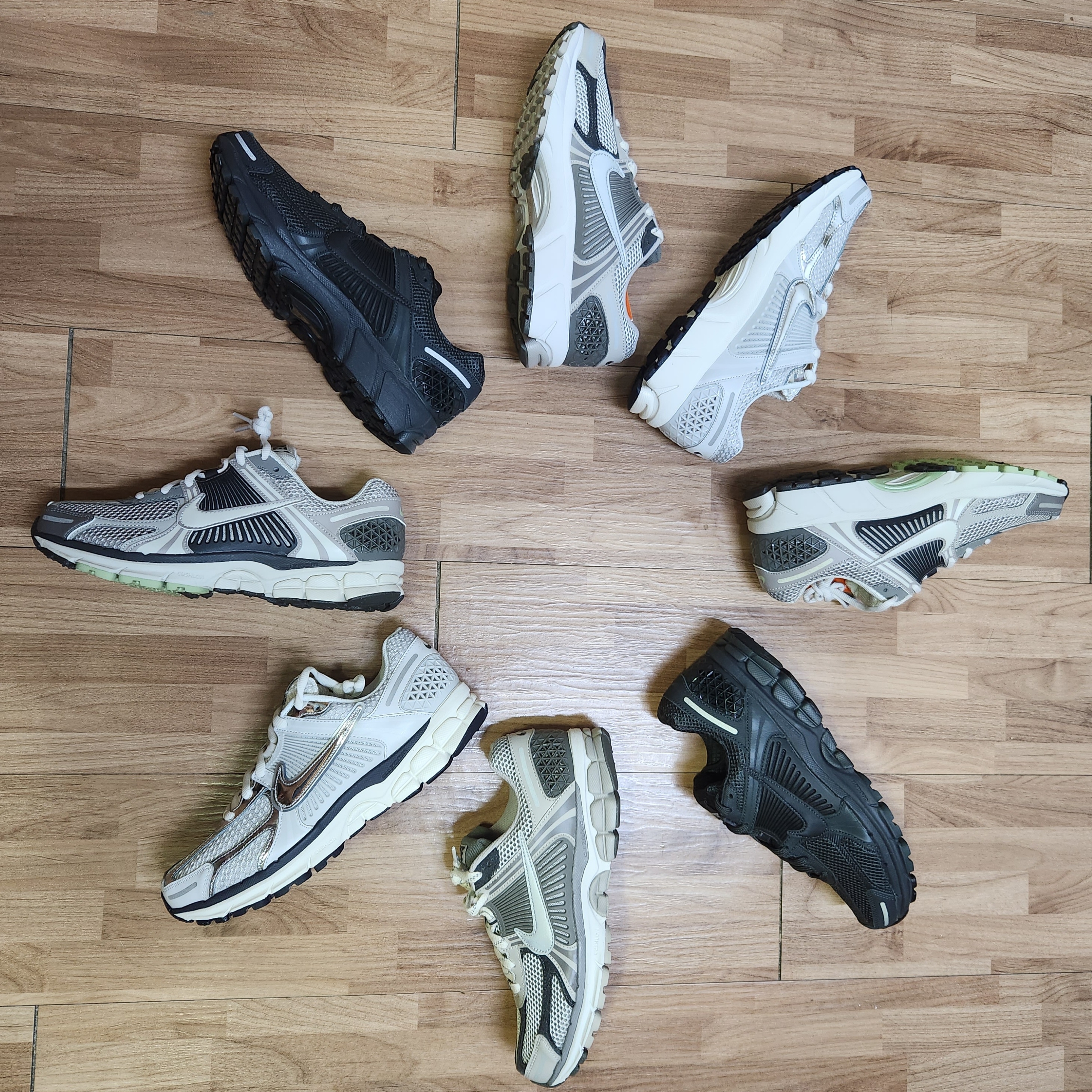 Nike Zoom Vomero 5 SP Anthracite 2023, (W) Nike Zoom Vomero 5 Cobblestone and Flat Pewter 착용 스타일