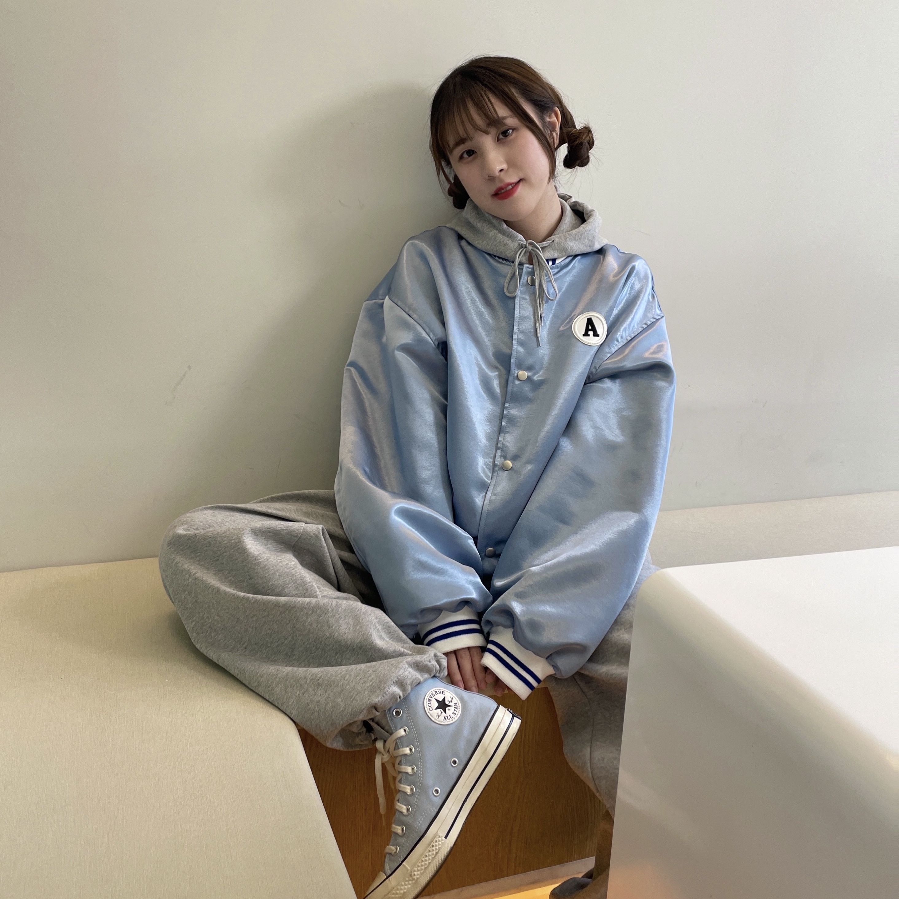 Converse Chuck 70 High Vintage Canvas Armory Blue 착용 스타일