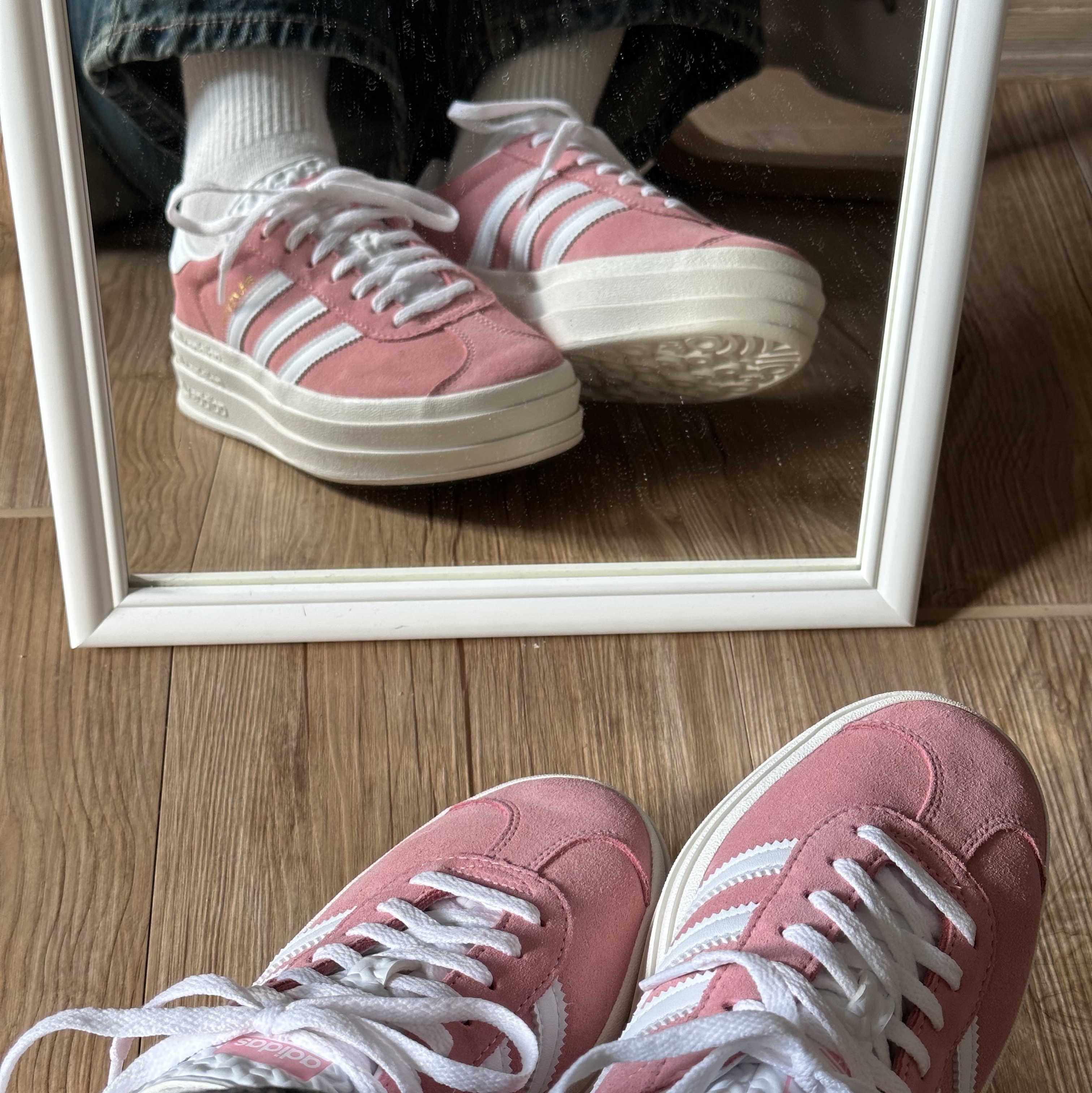 (W) Adidas Gazelle Bold Super Pop 착용 스타일