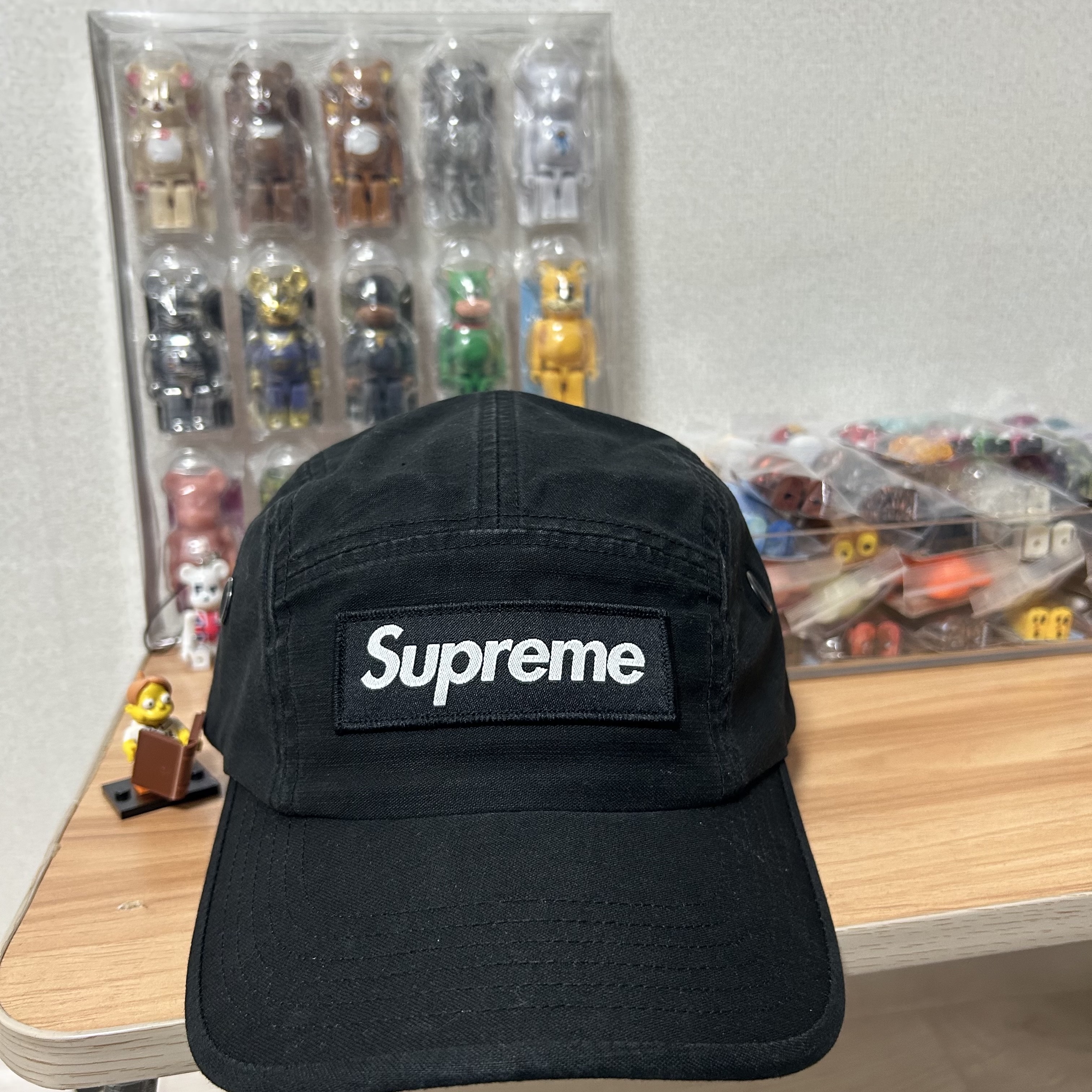 Supreme Military Camp Cap Black - 22FW 착용 스타일