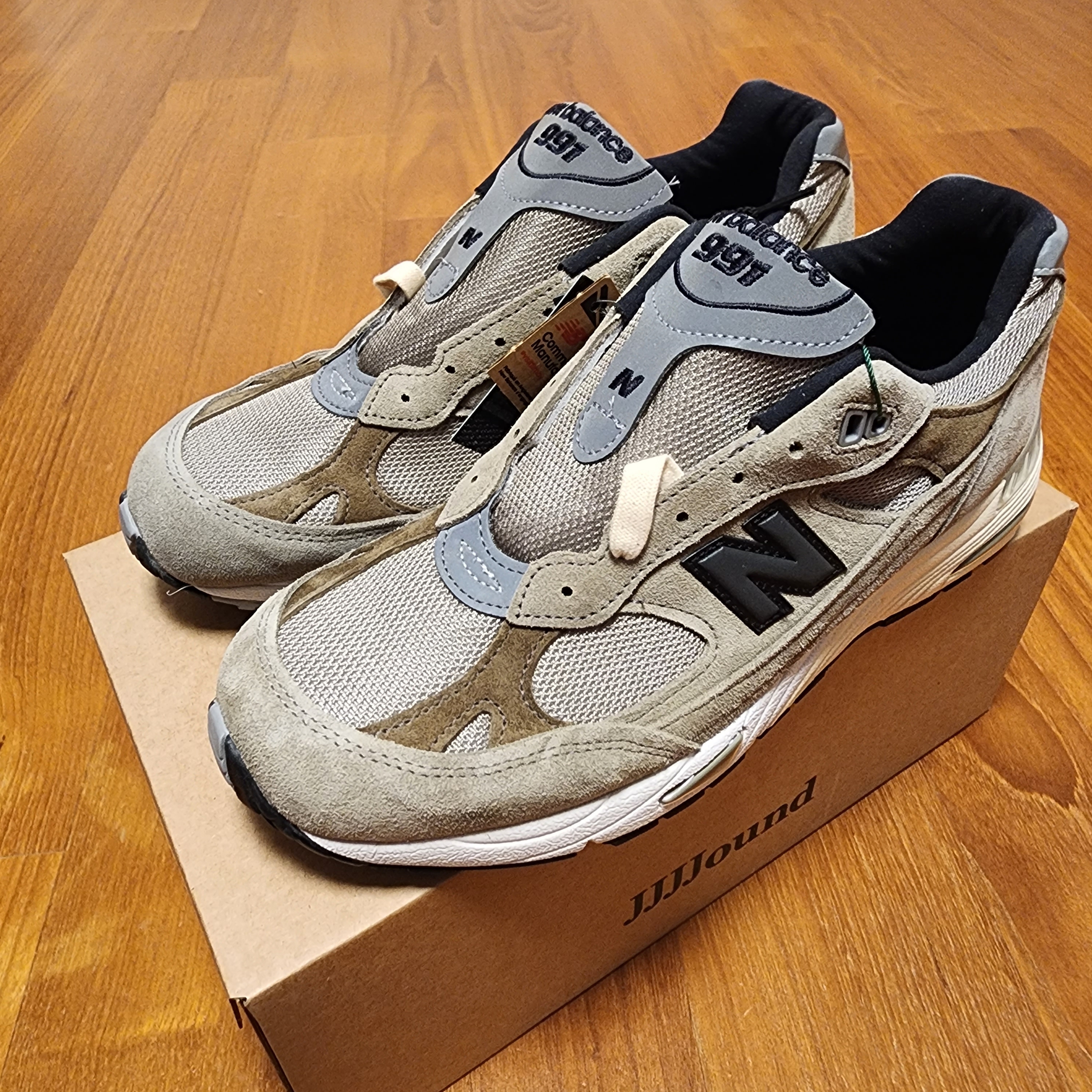 New Balance x JJJJound 991 Made in UK Grey 착용 스타일 - 4