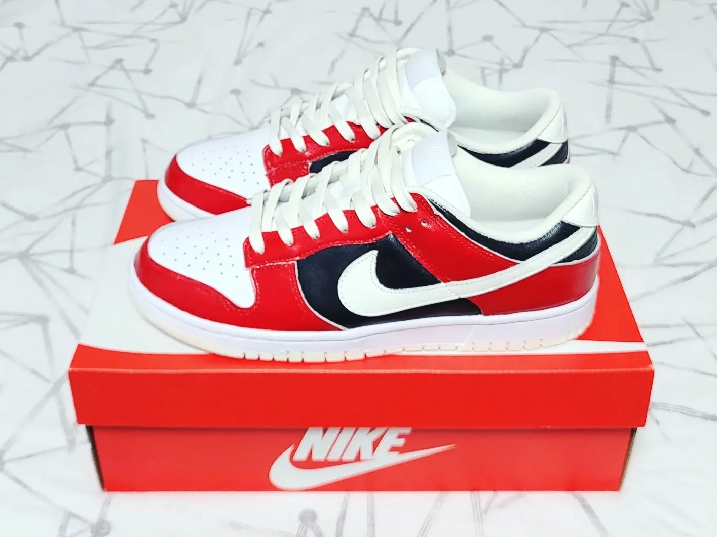 (W) Nike Dunk Low White and Sail 착용 스타일 - 2