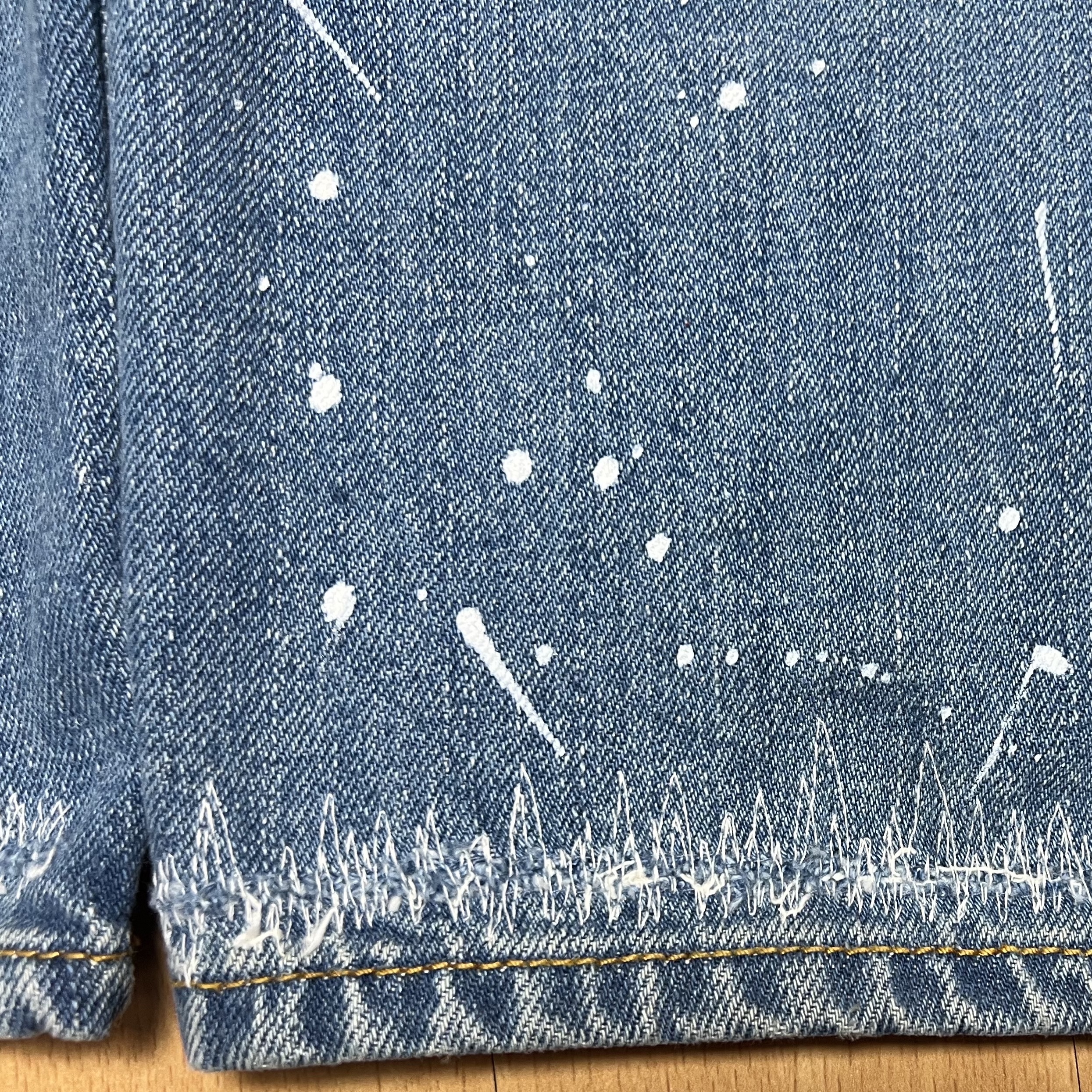 Zara x Ader Error Patchwork Jeans Blue 착용 스타일 - 2