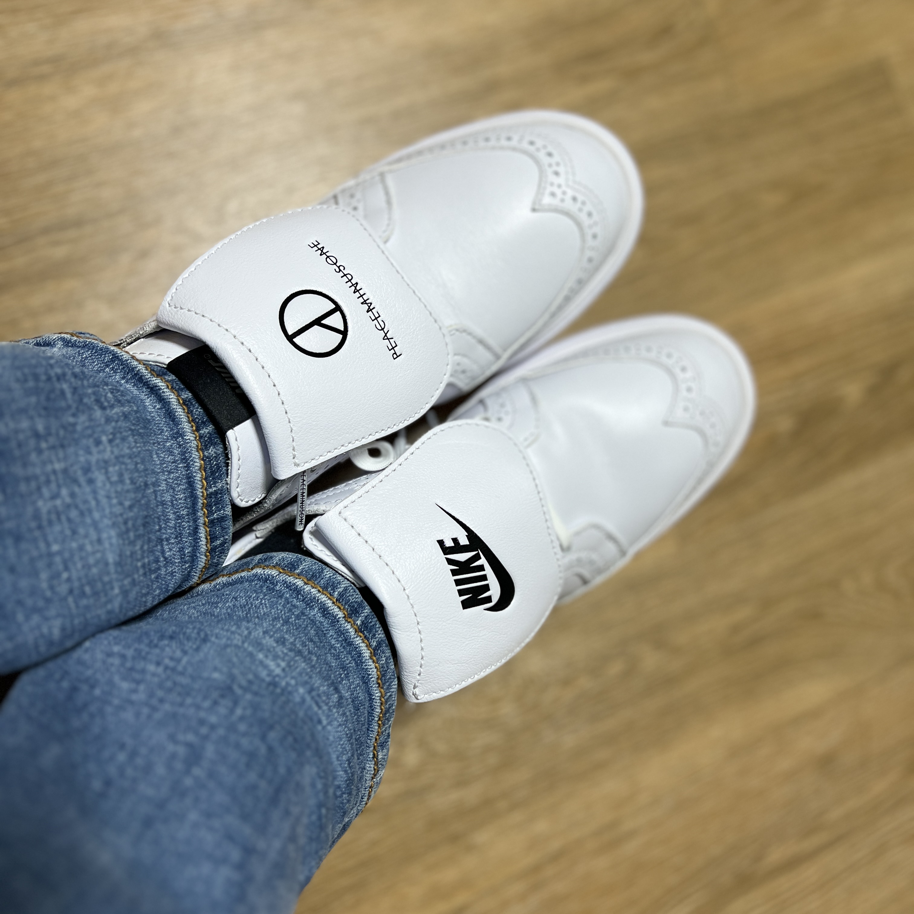 Nike x Peaceminusone Kwondo1 White 착용 스타일 - 3