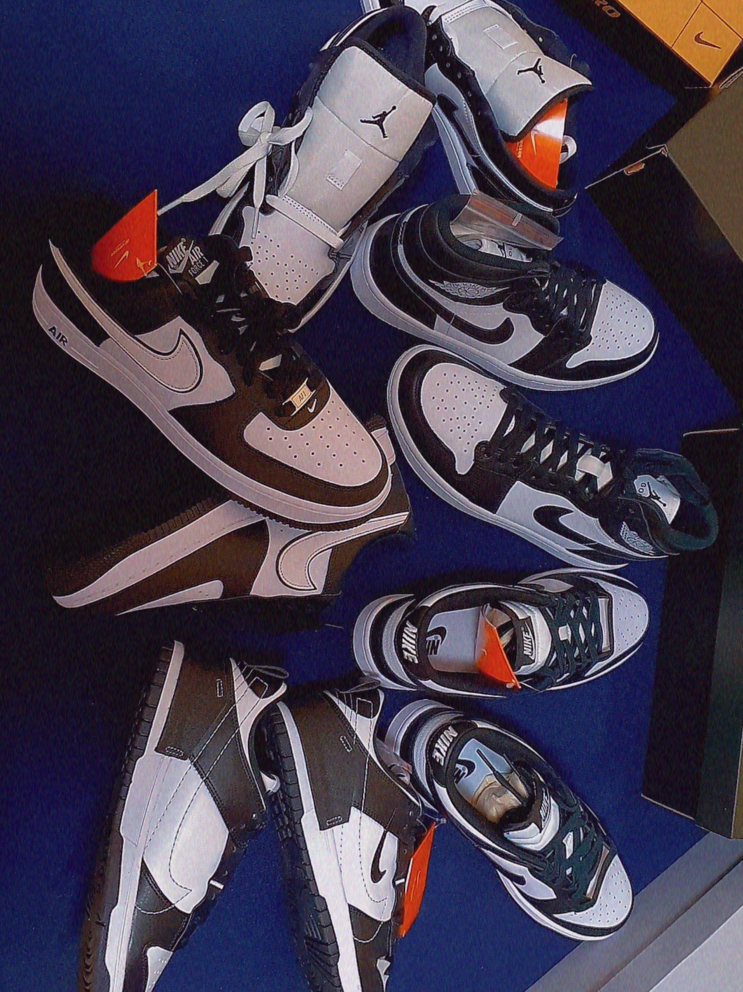 Nike Dunk Low Retro Black, Jordan 1 High Golf White Black 착용 스타일