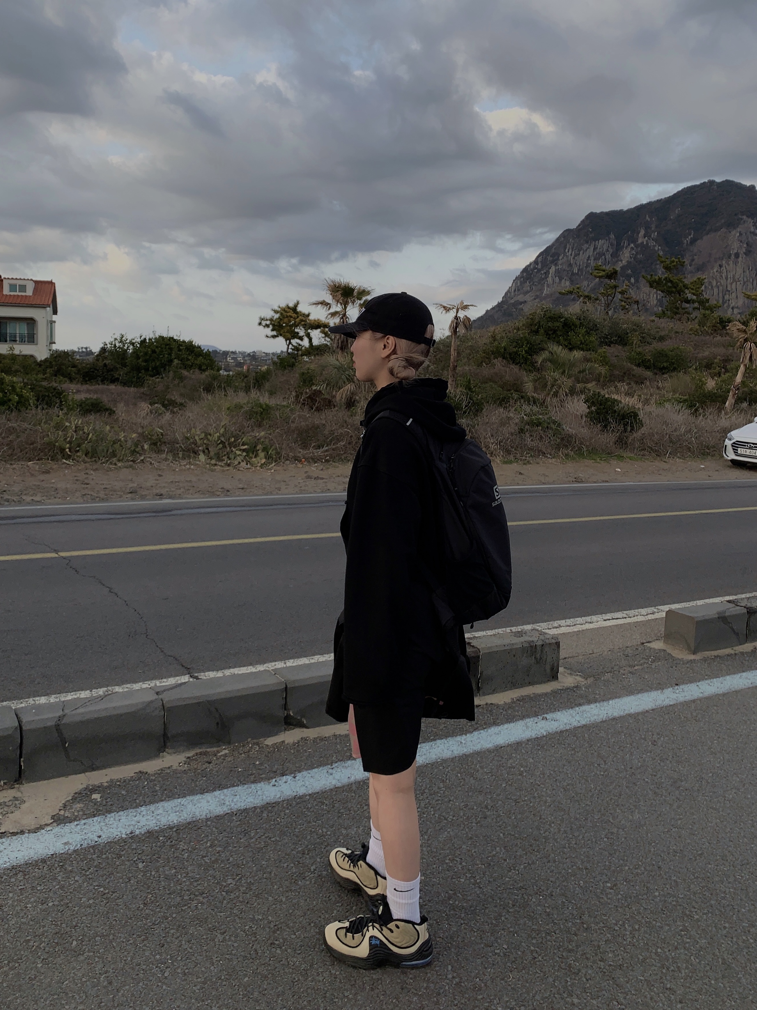 Nike x Stussy Air Penny II Rattan and Limestone 착용 스타일 - 2