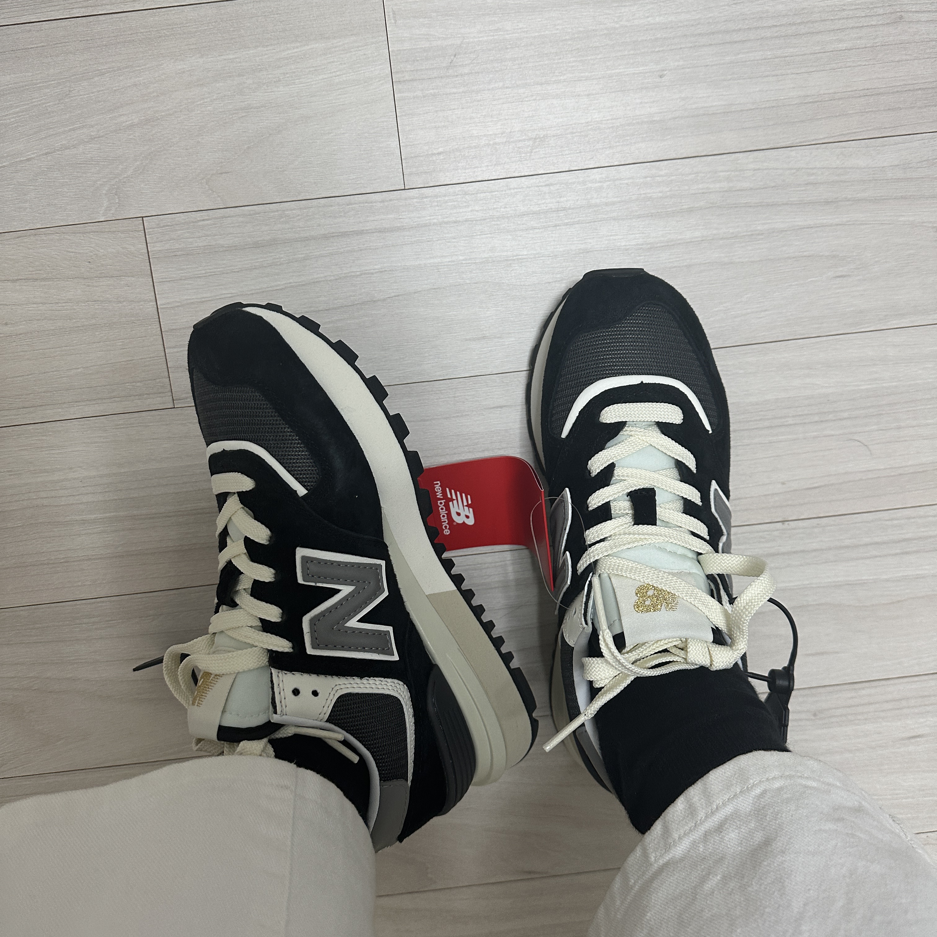 New Balance 574 Legacy Black 착용 스타일