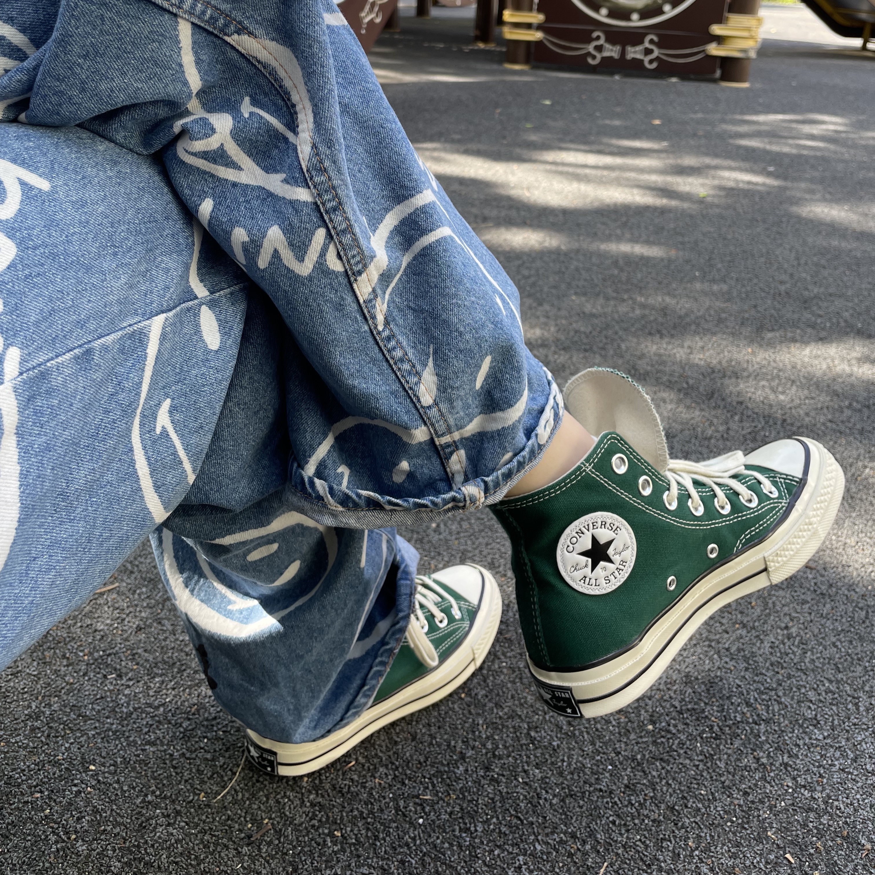 Converse Chuck 70 High Midnight Clover 착용 스타일