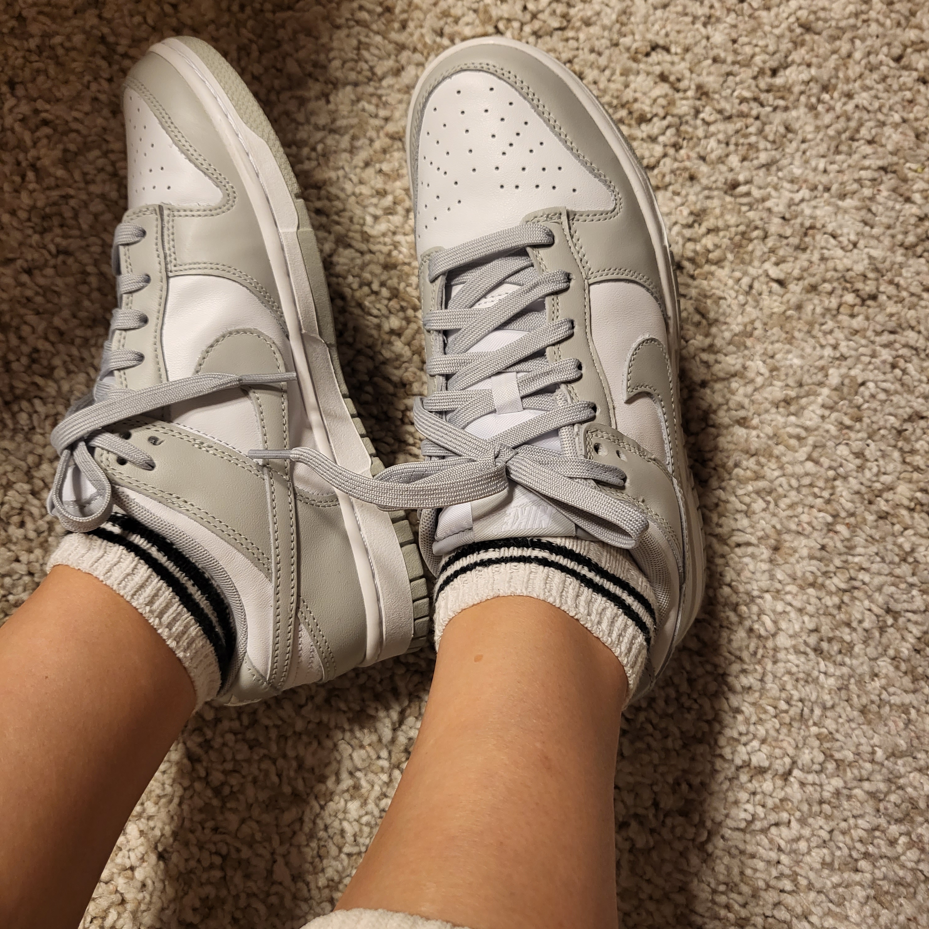 Nike Dunk Low Retro Grey Fog 착용 스타일 - 2