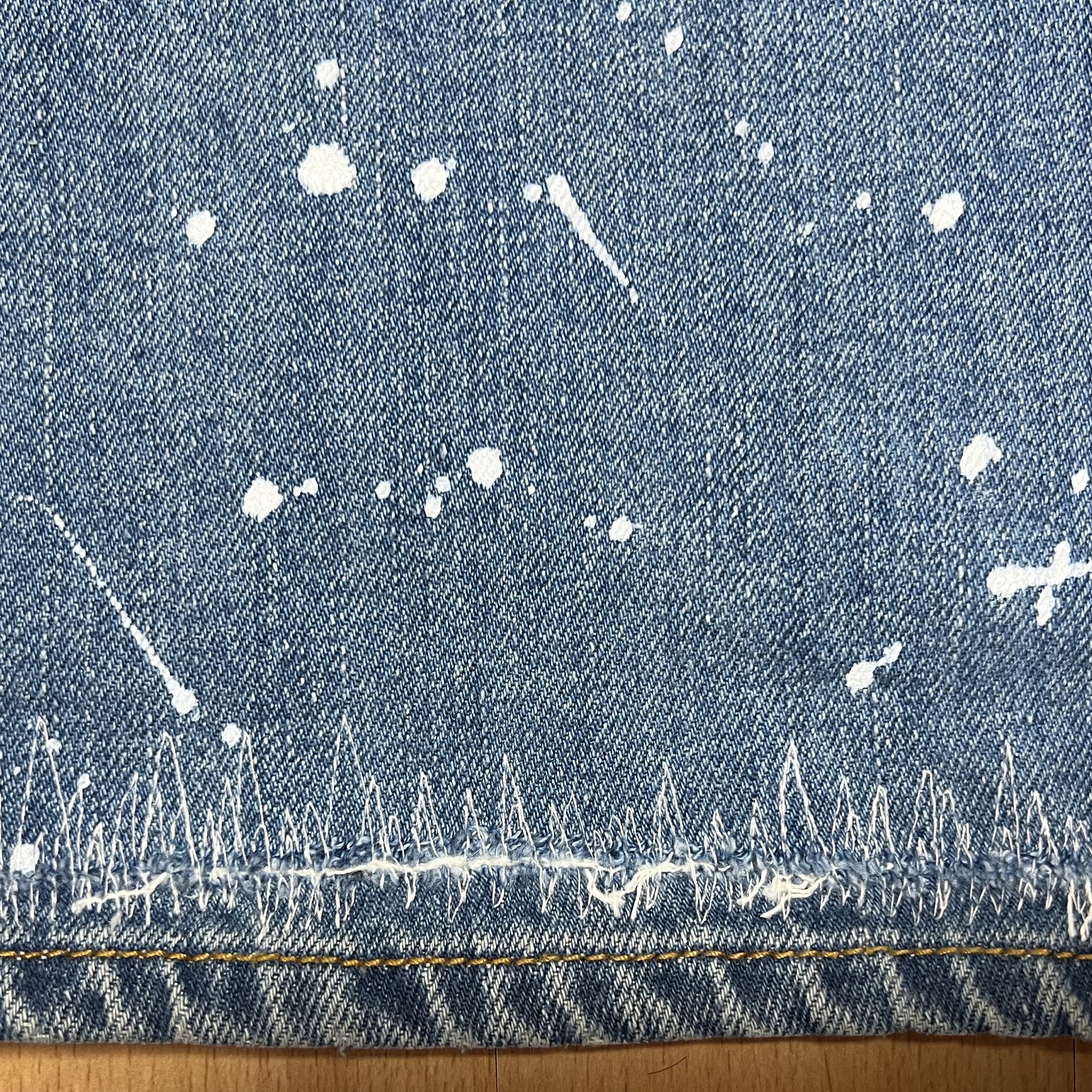 Zara x Ader Error Patchwork Jeans Blue 착용 스타일 - 1