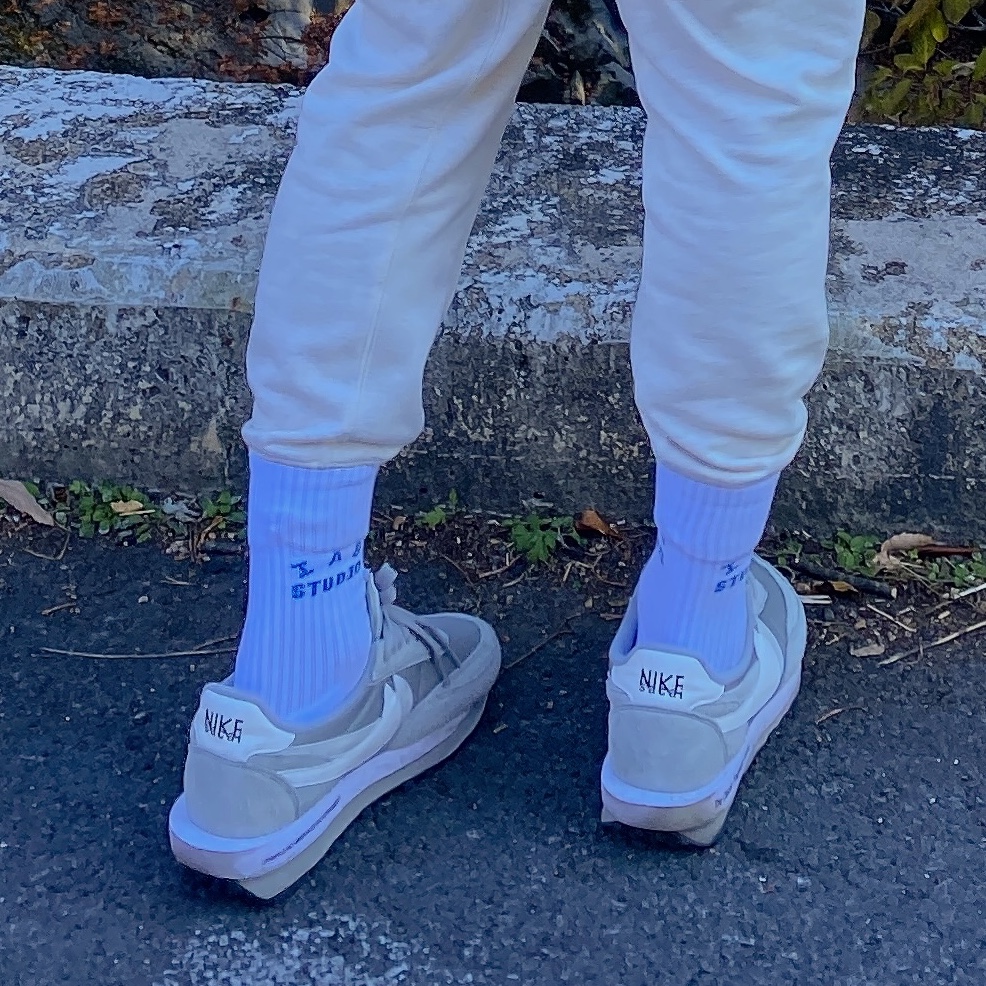 Nike x Sacai x Fragment LDWaffle Light Smoke Grey 착용 스타일